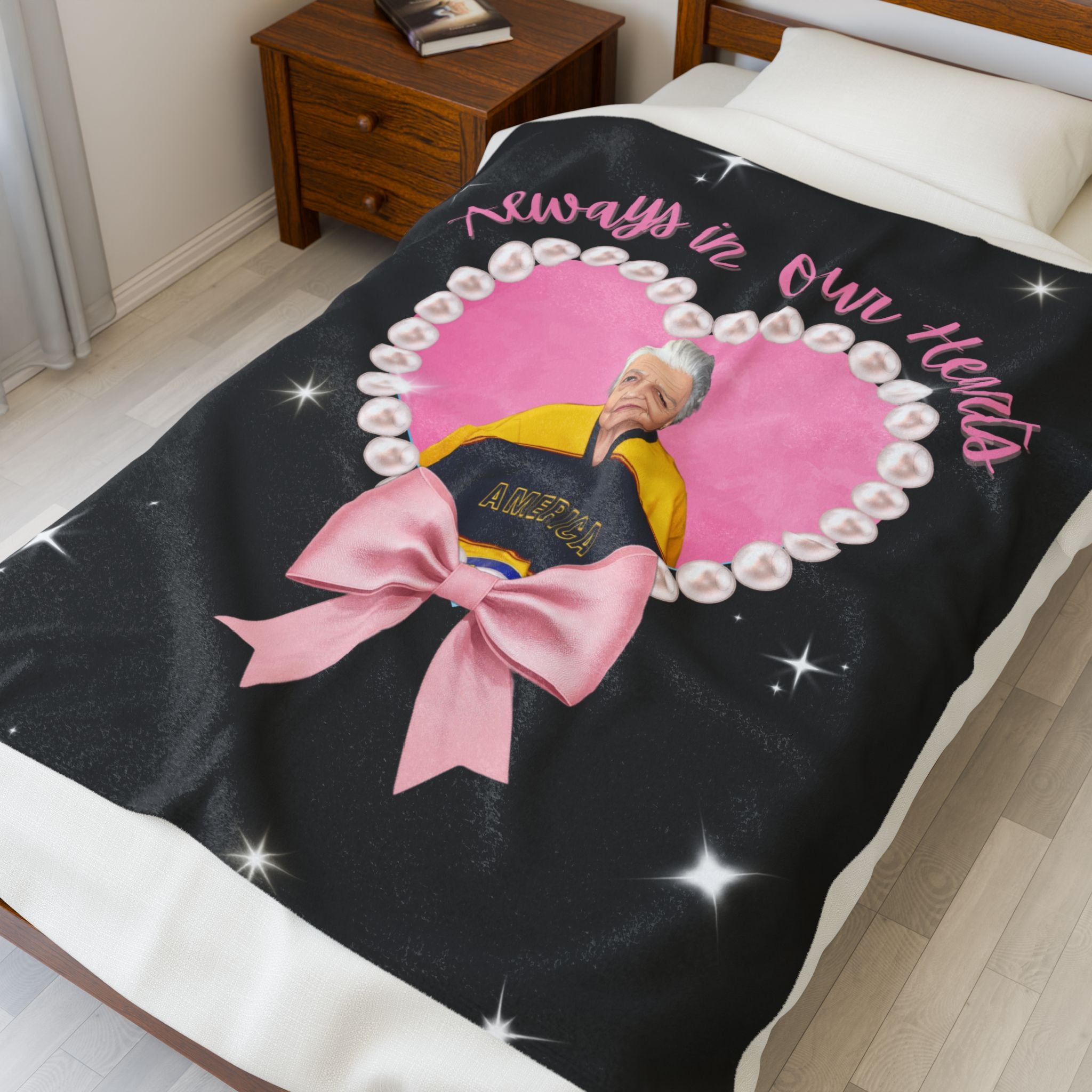 Always In Our Hearts Pearly Photo Blanket (1 Photos Max)