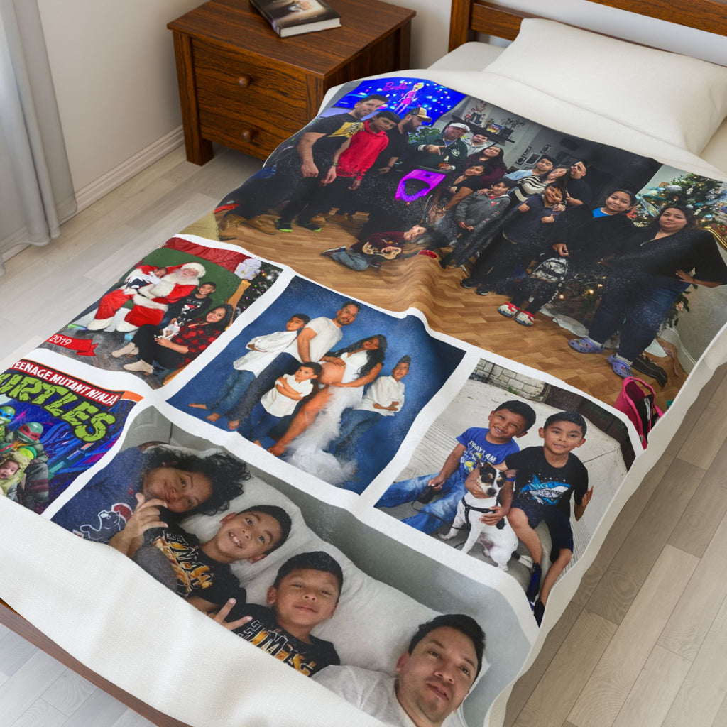 Family Multiple Photo Blanket (12 Photos Max Reccommended)