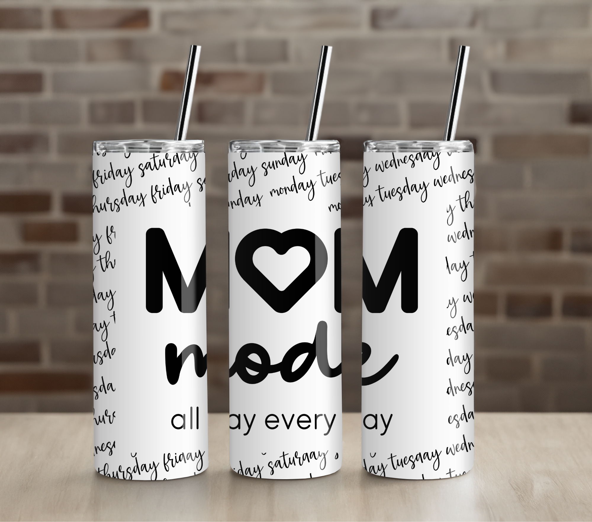 Black and White MOM Mode 20oz Tumbler Drinkware