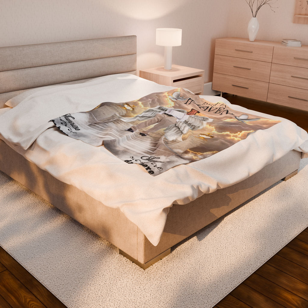 Rest In Heaven Angel Memorial Photo Blanket