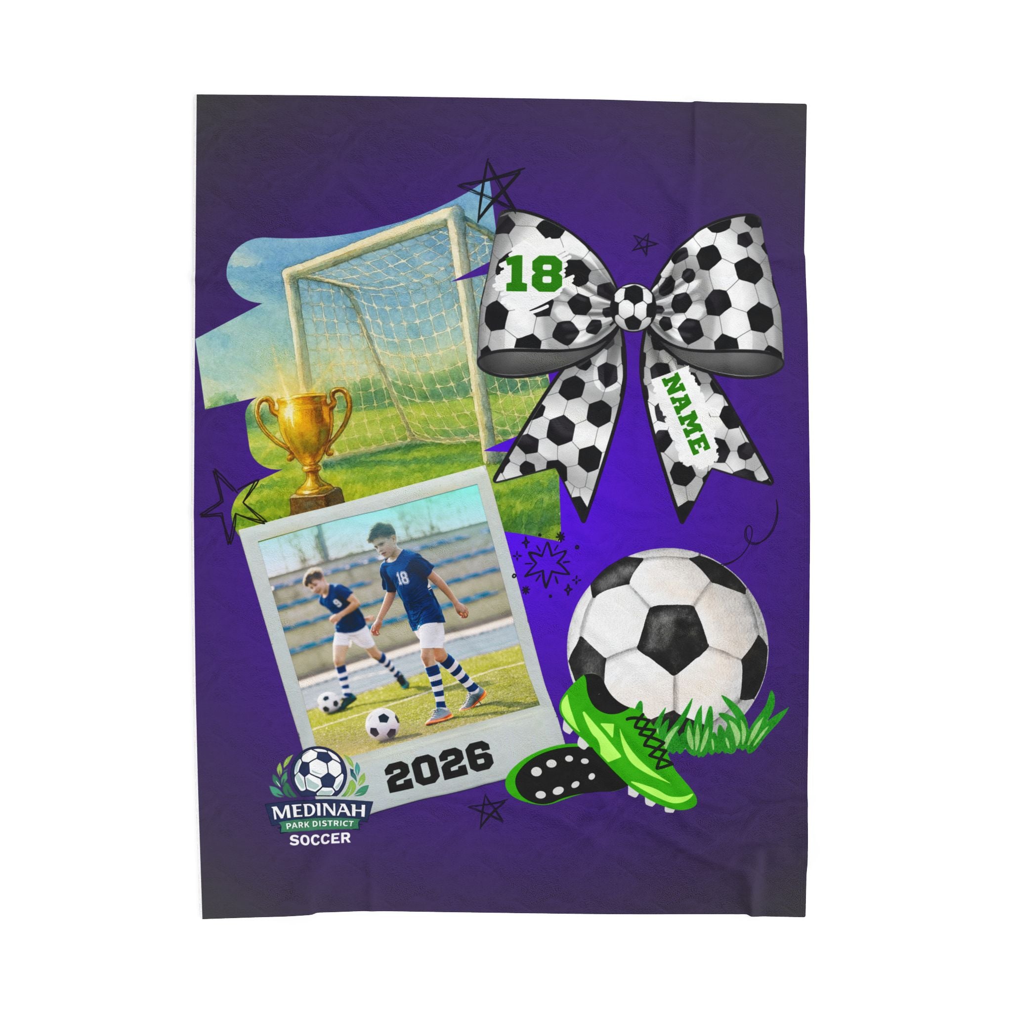 Soccer Design 3 (Blue Black)
