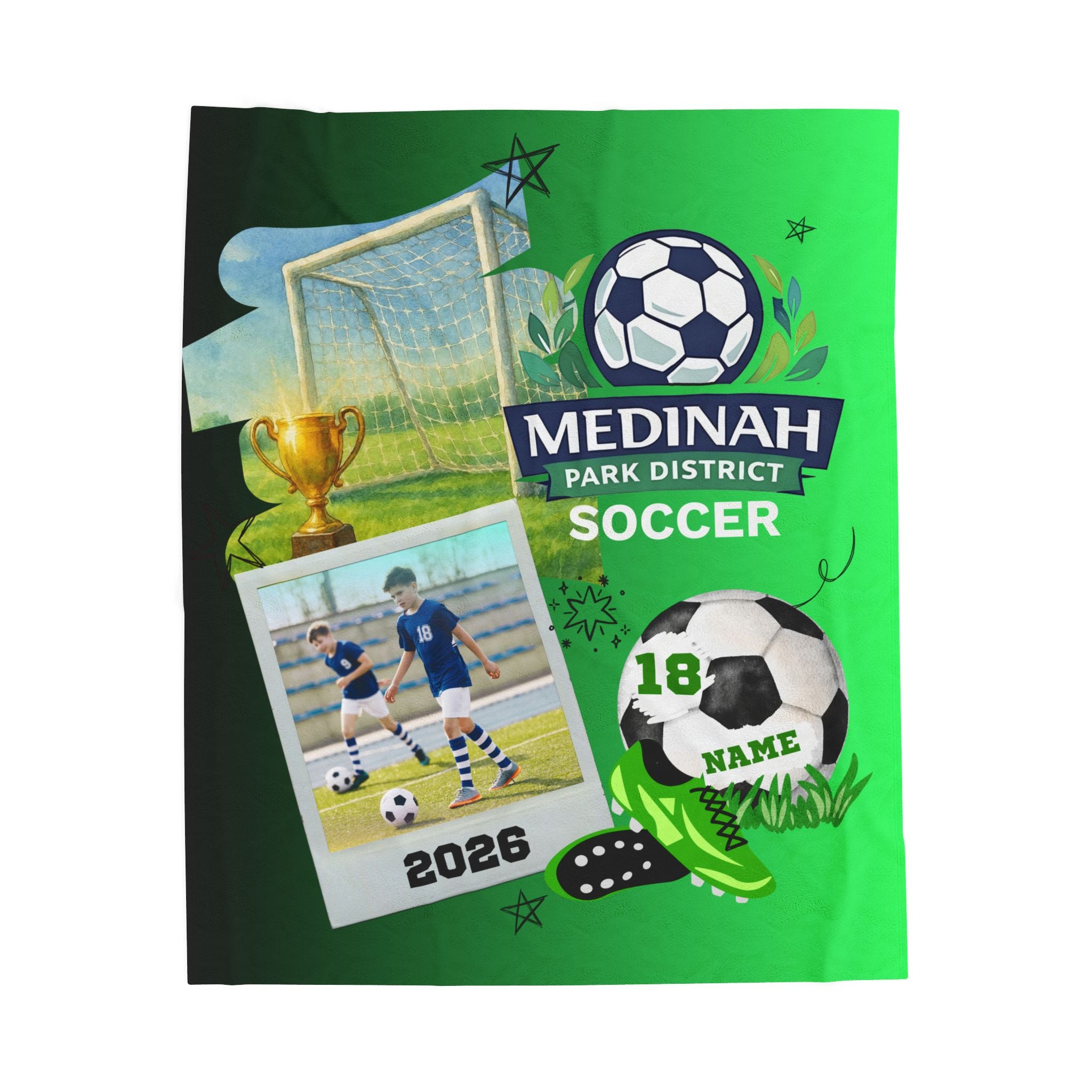 Soccer Design 5 (Green Black)