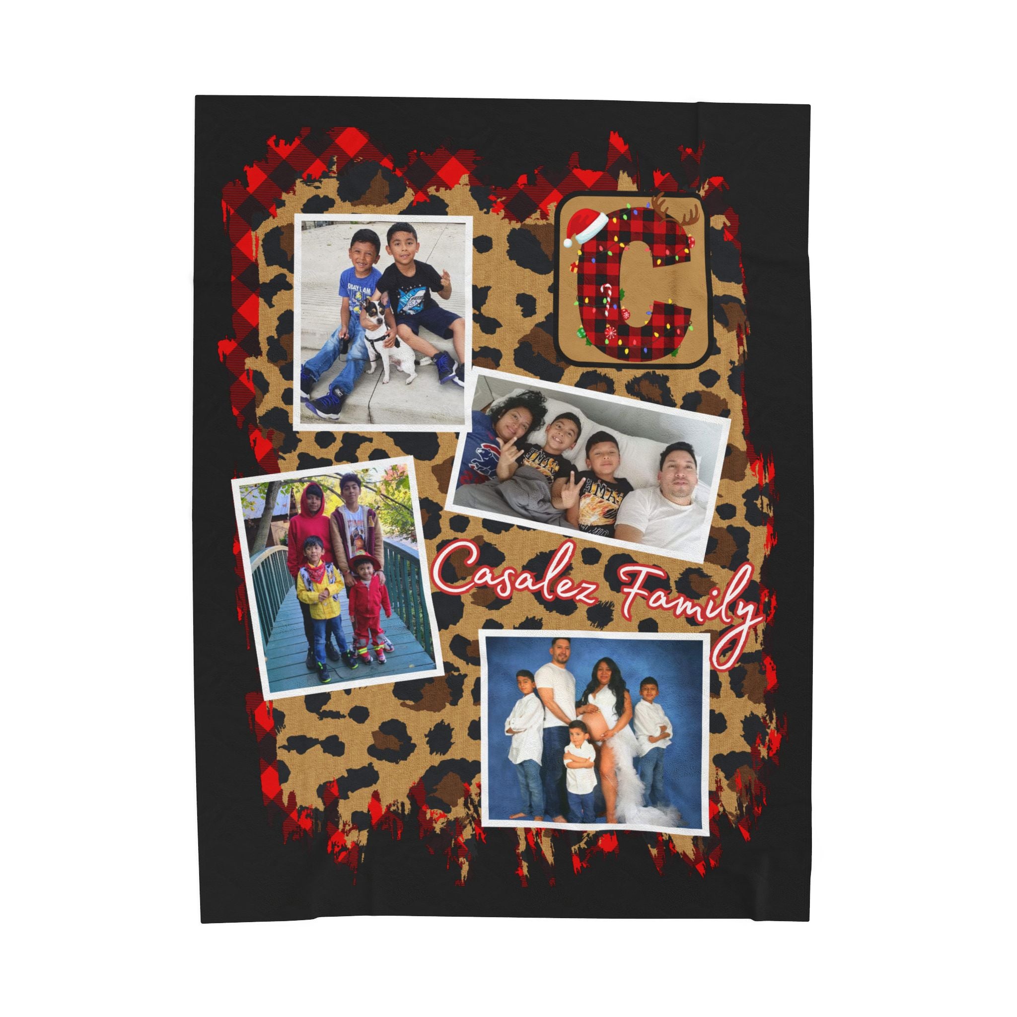 Personalized Christmas Family Blanket