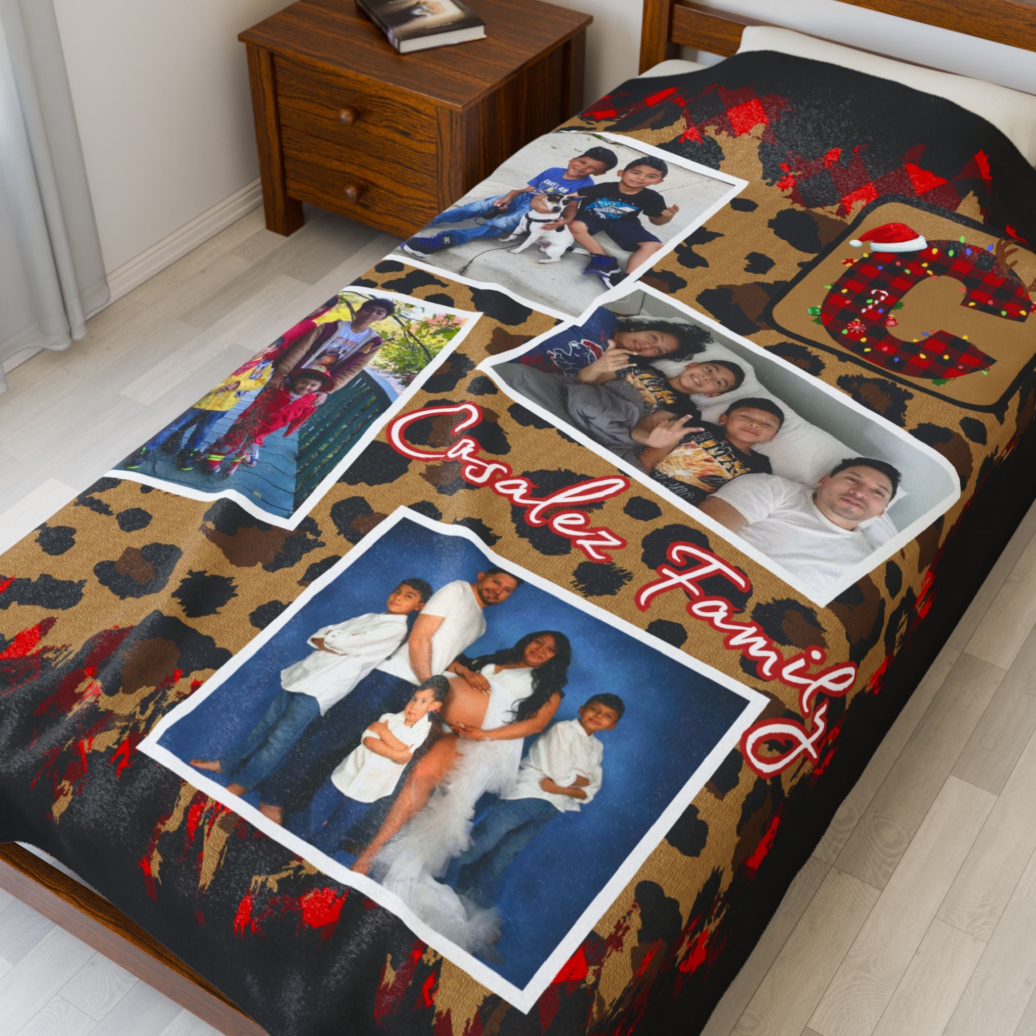 Personalized Christmas Family Blanket
