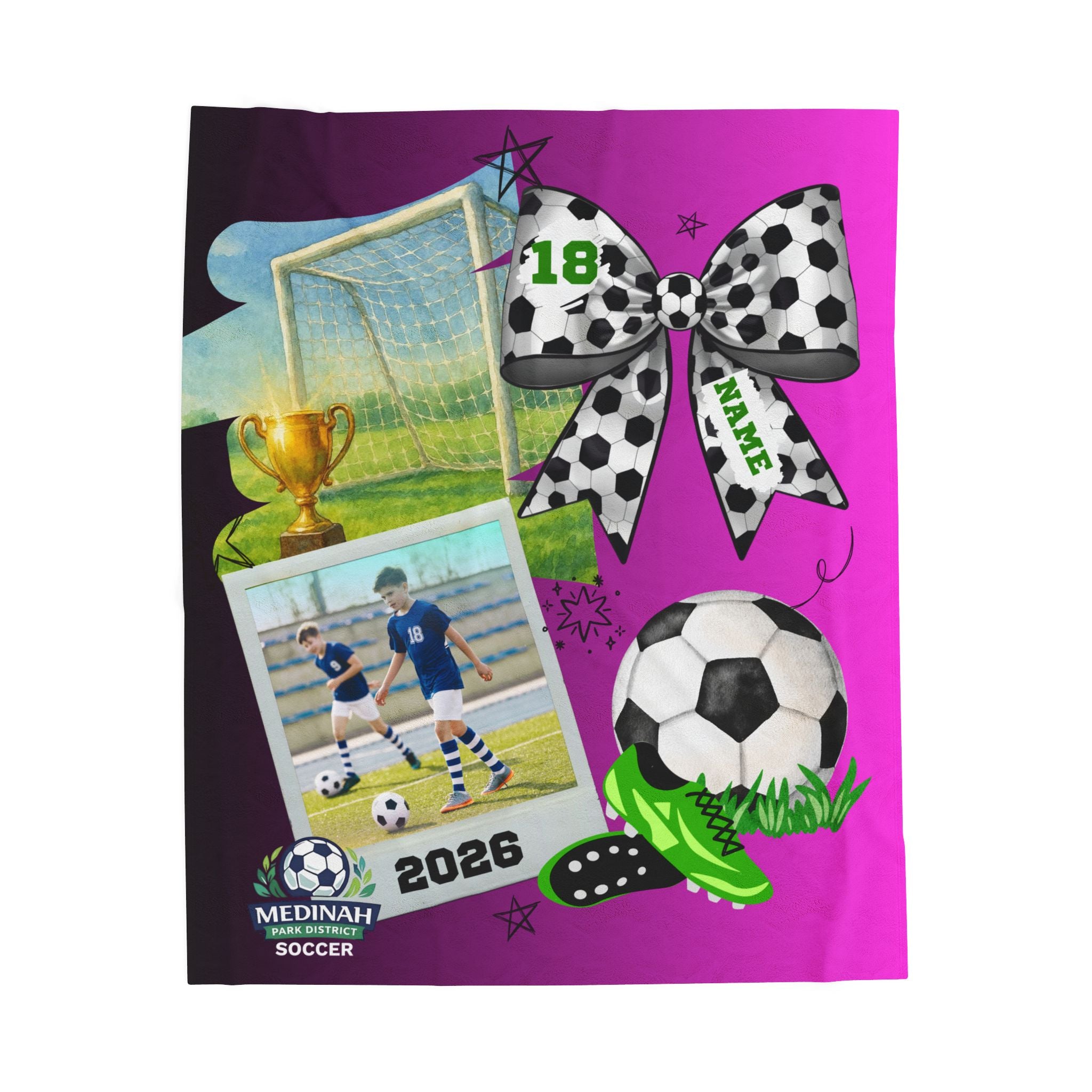 Soccer Design 3 (Pink Black)