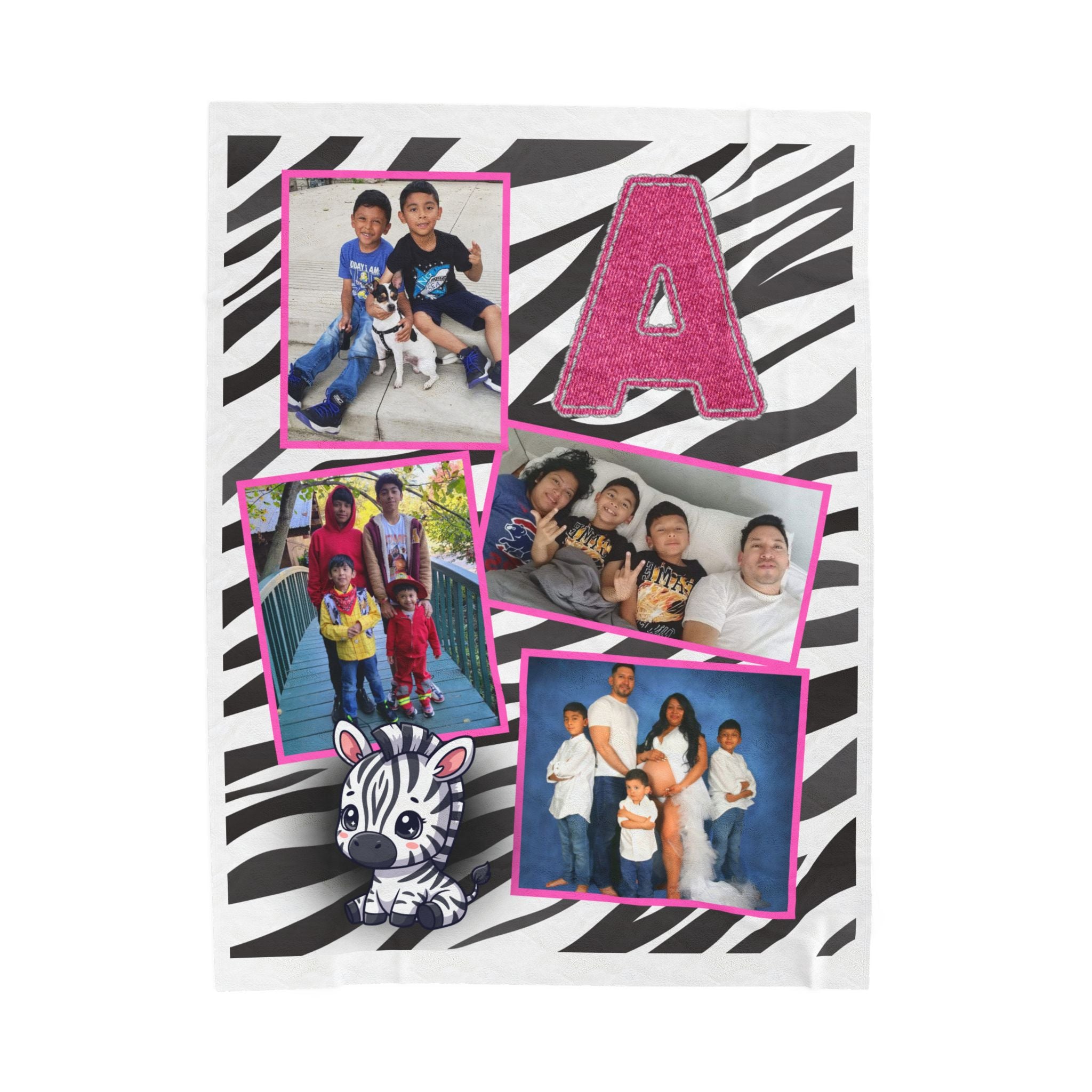 Photo Zebra Plush Blanket