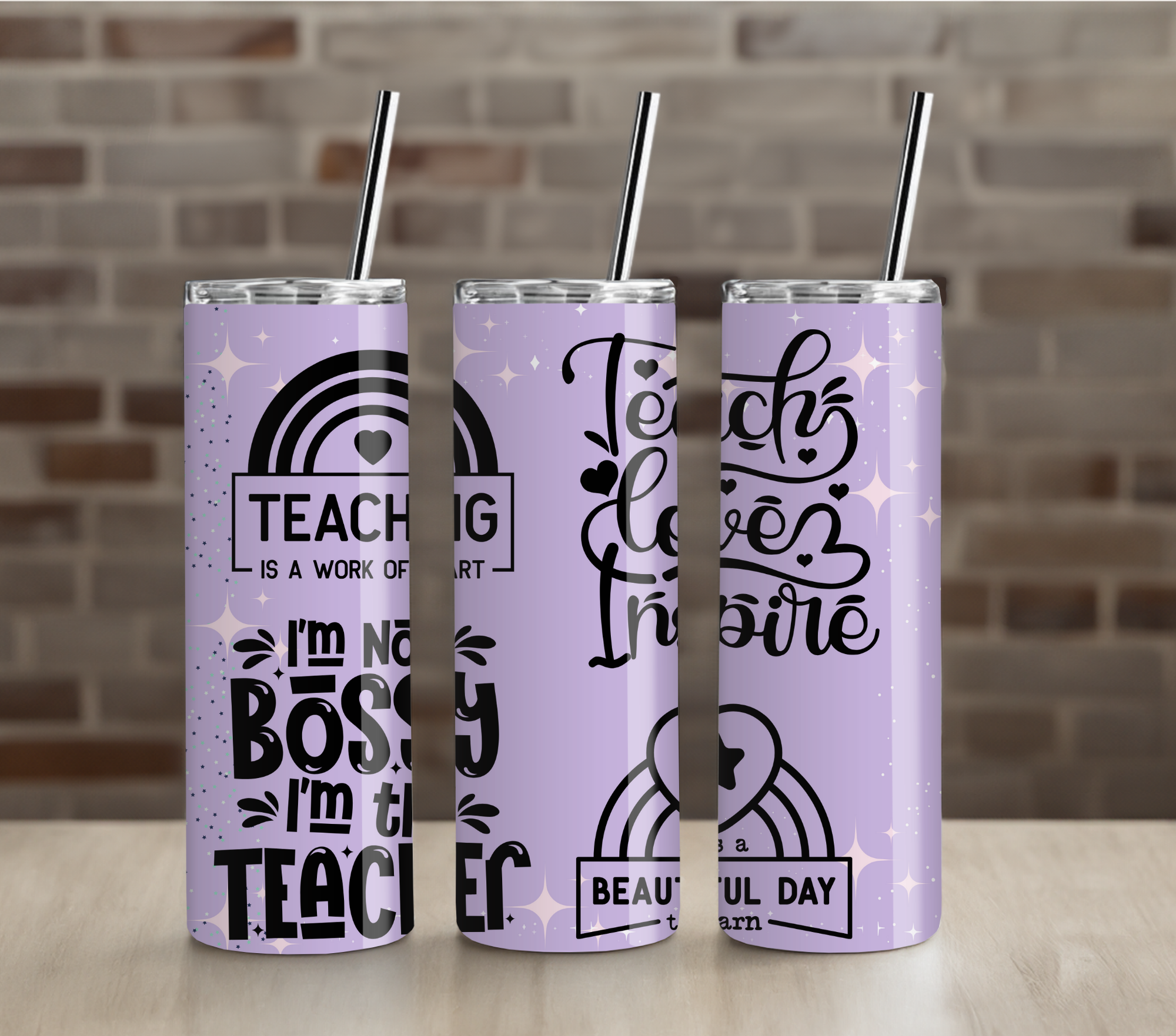 Teacher Life Tumbler | Inspirational Classroom Quote | 20oz Skinny Cup