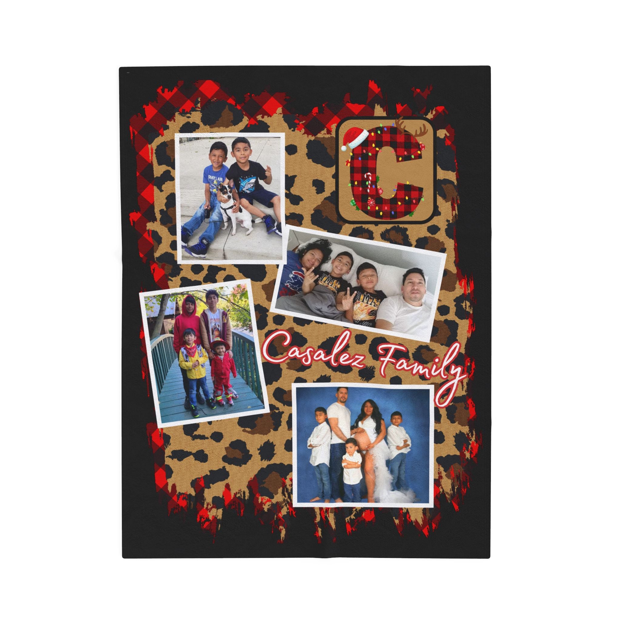 Personalized Christmas Family Blanket