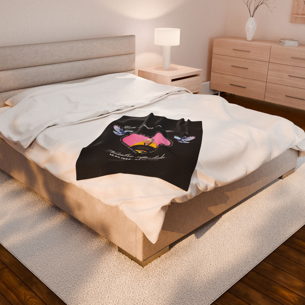 Personalized Memorial "Con Amor En Memoria" Heart Plush Blanket (Spanish)