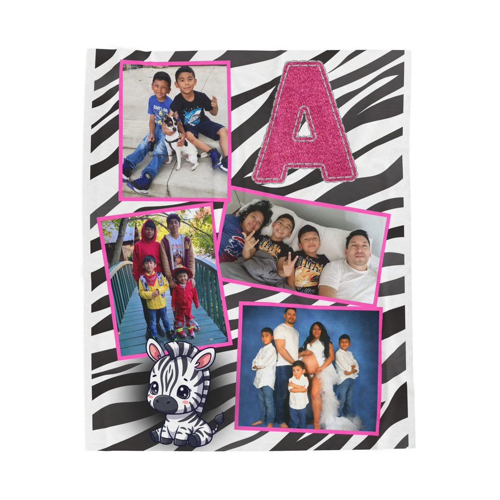 Photo Zebra Plush Blanket