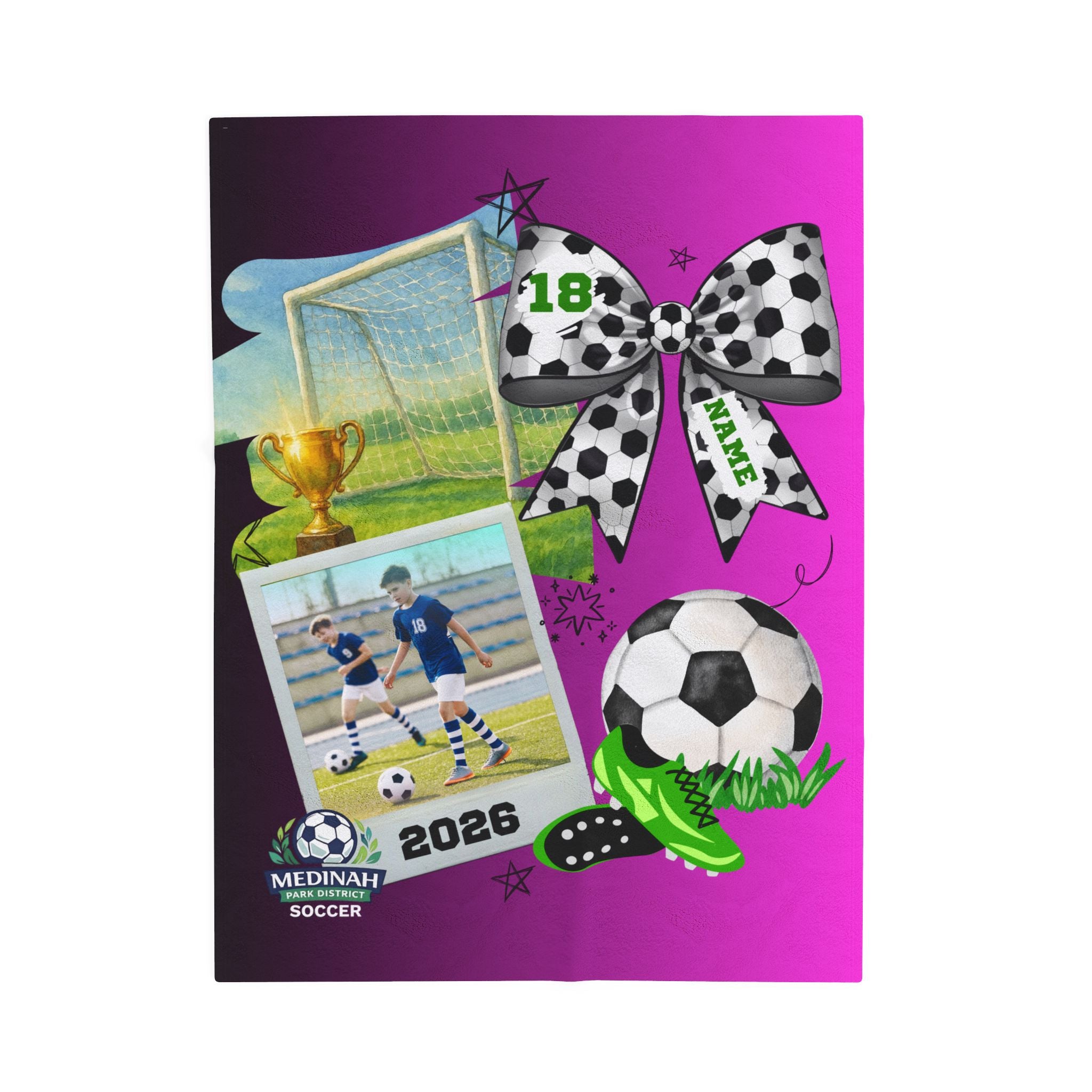 Soccer Design 3 (Pink Black)