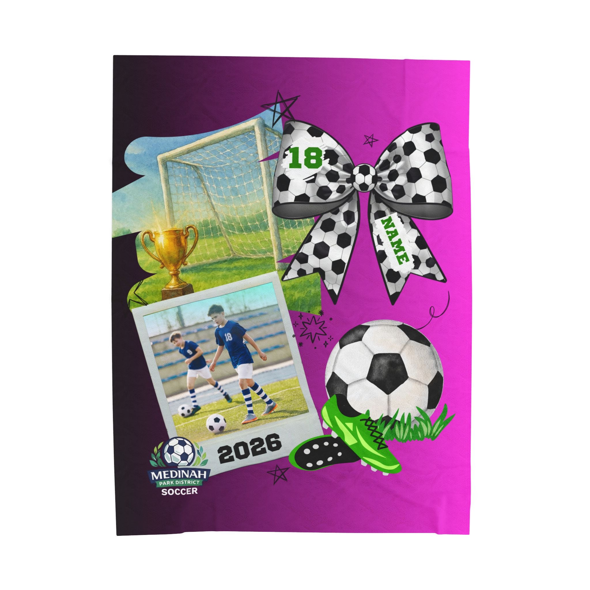 Soccer Design 3 (Pink Black)