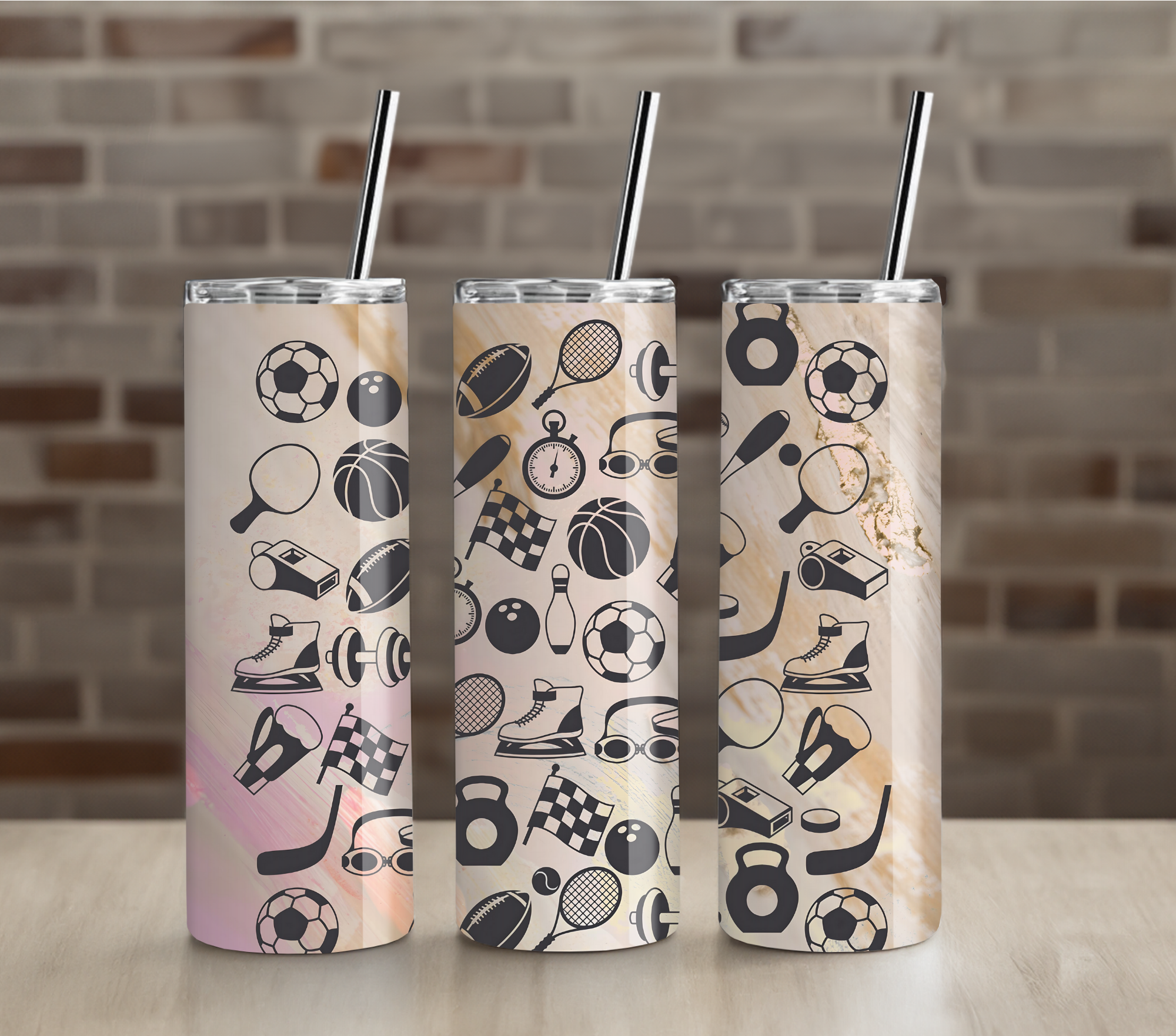 Modern Sports Repeat Pattern 20oz Tumbler Drinkware