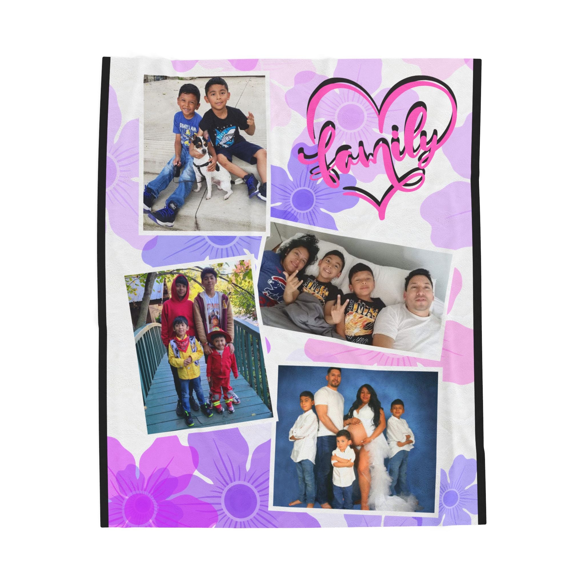 Personalized Photo Family Blanket