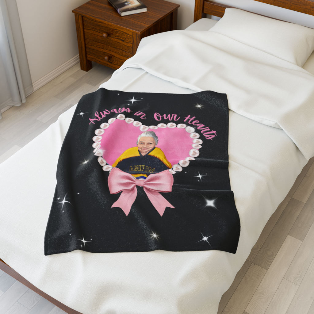 Always In Our Hearts Pearly Photo Blanket (1 Photos Max)