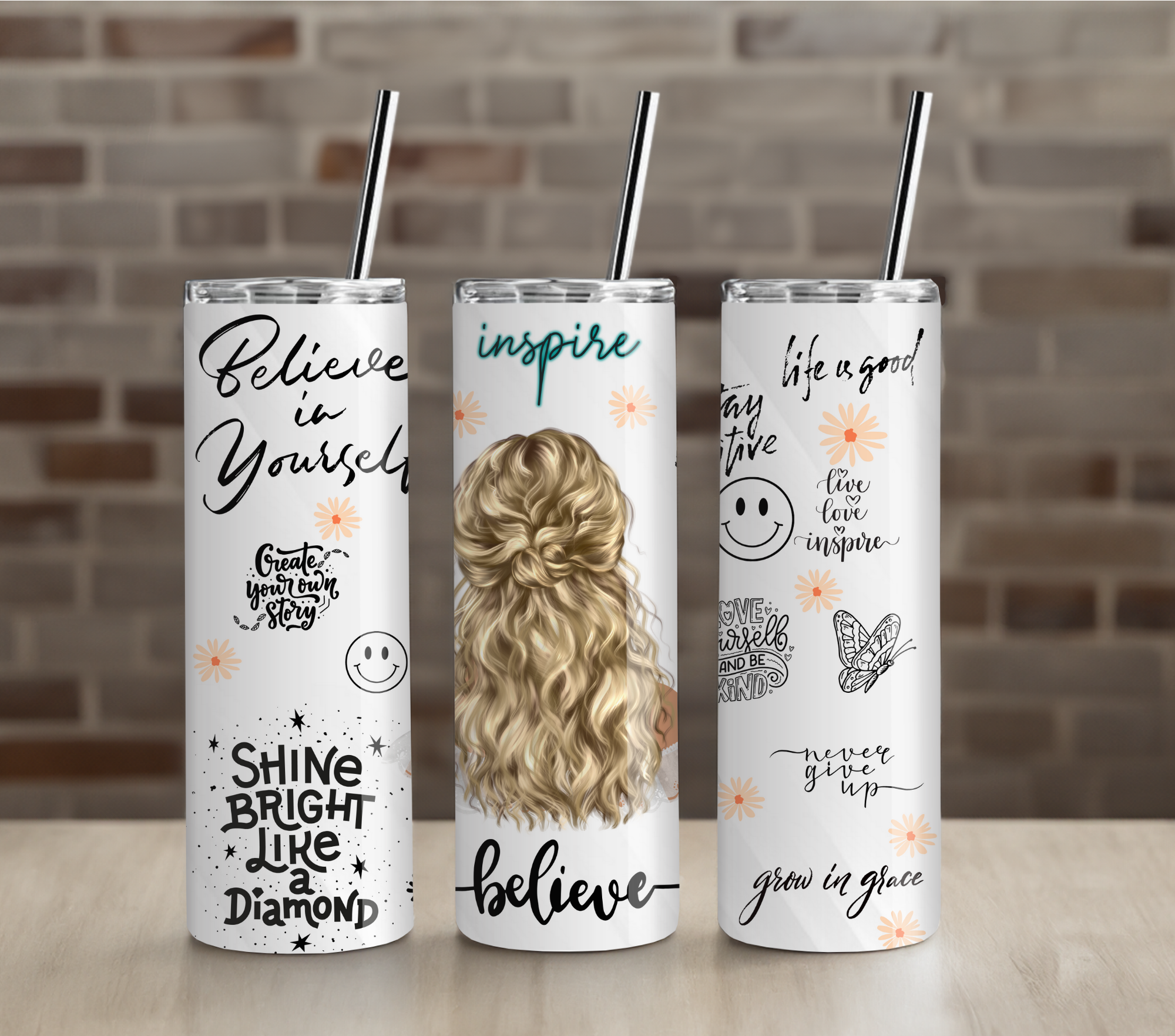 Graceful Teacher Tumbler | Positive Affirmation Gift | 20oz Skinny Insulated Cup