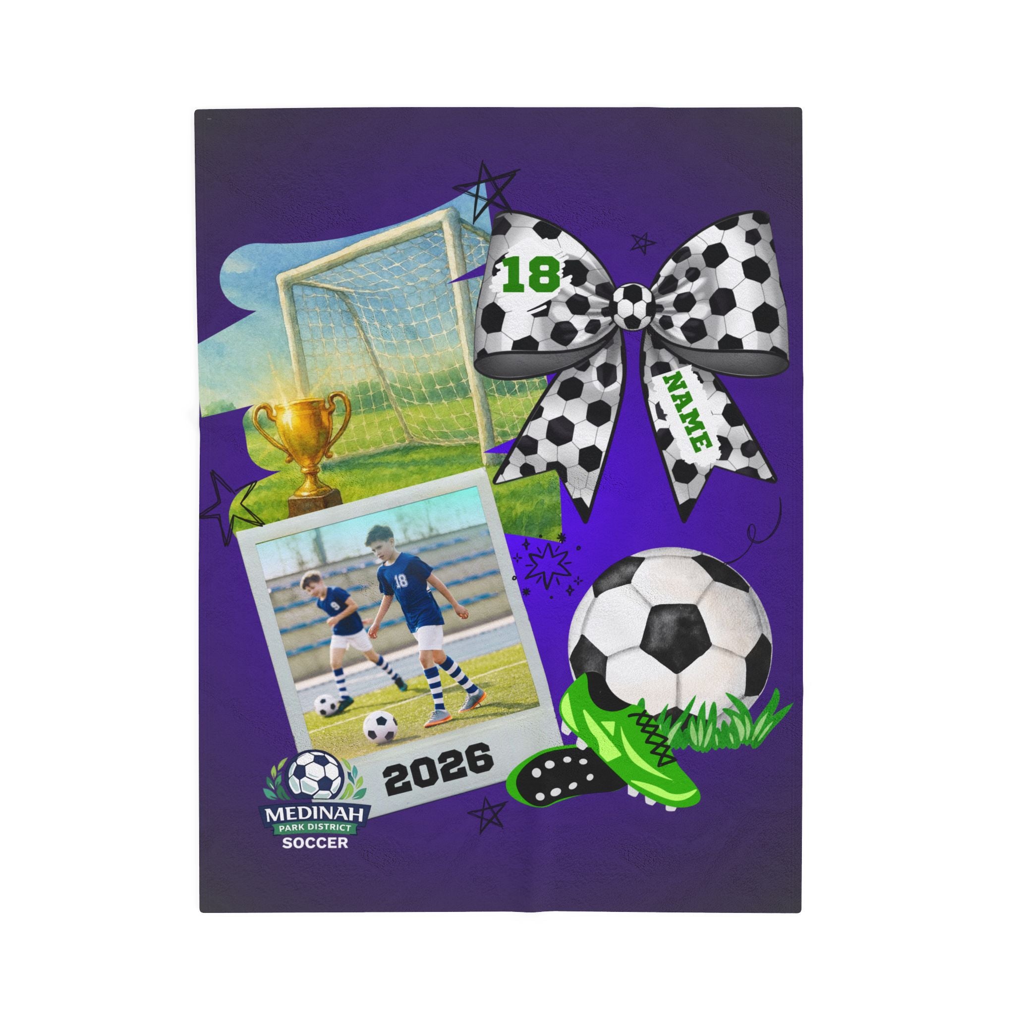 Soccer Design 3 (Blue Black)