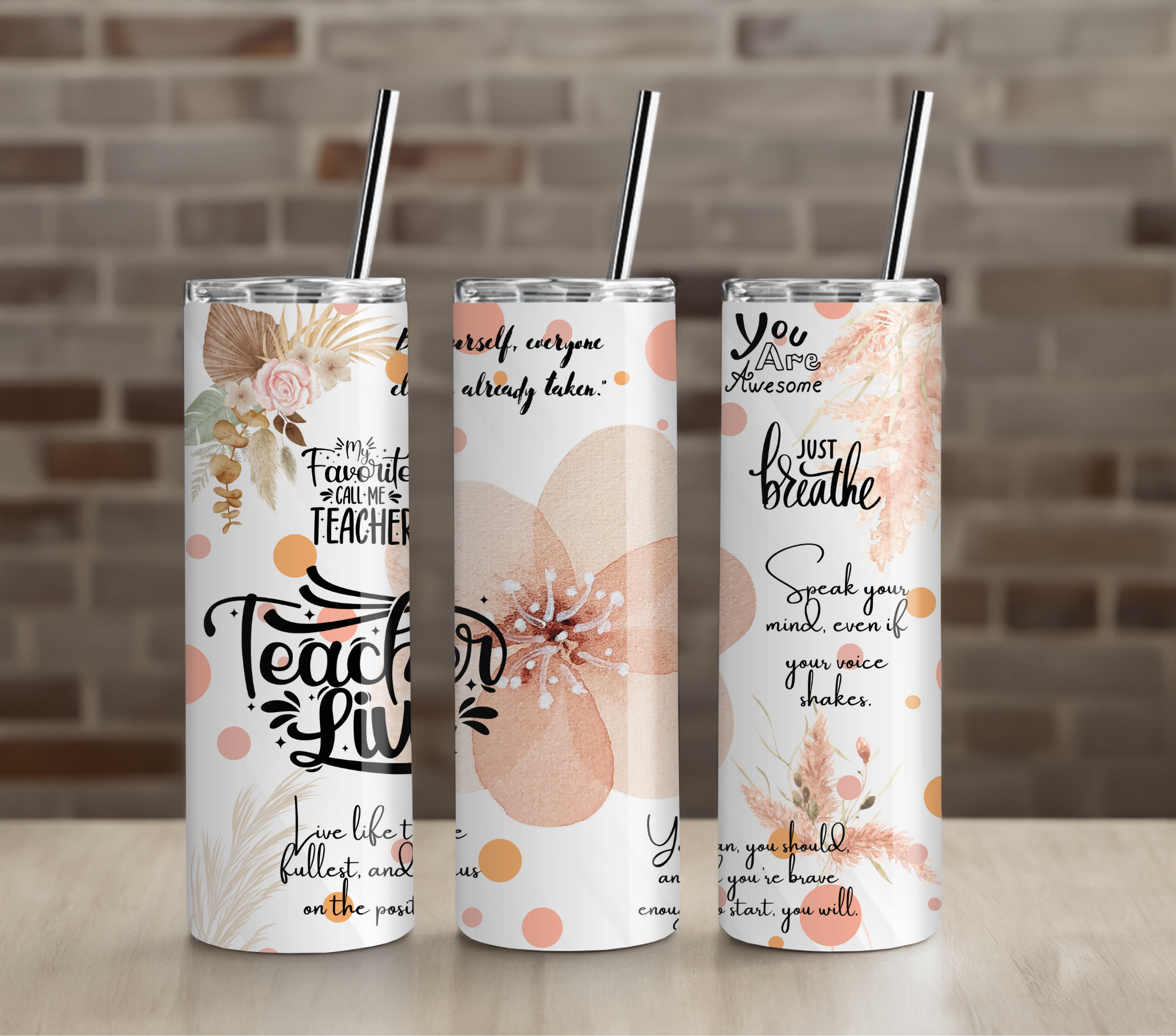 Kindness Matters Teacher Tumbler | Encouraging Classroom Quote | 20oz Skinny Cup