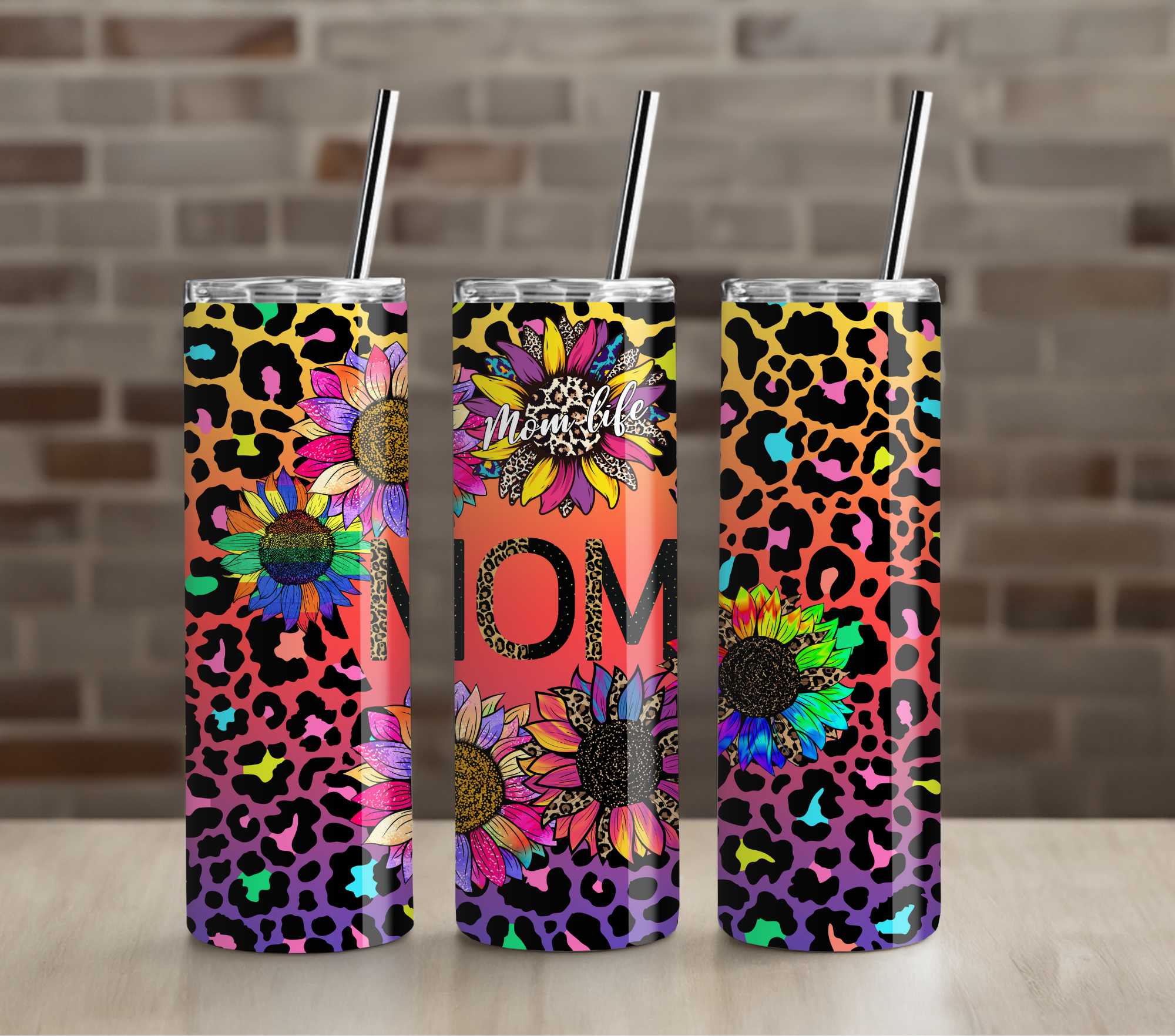 Colorful Leopard Mama 20oz Tumbler Drinkware