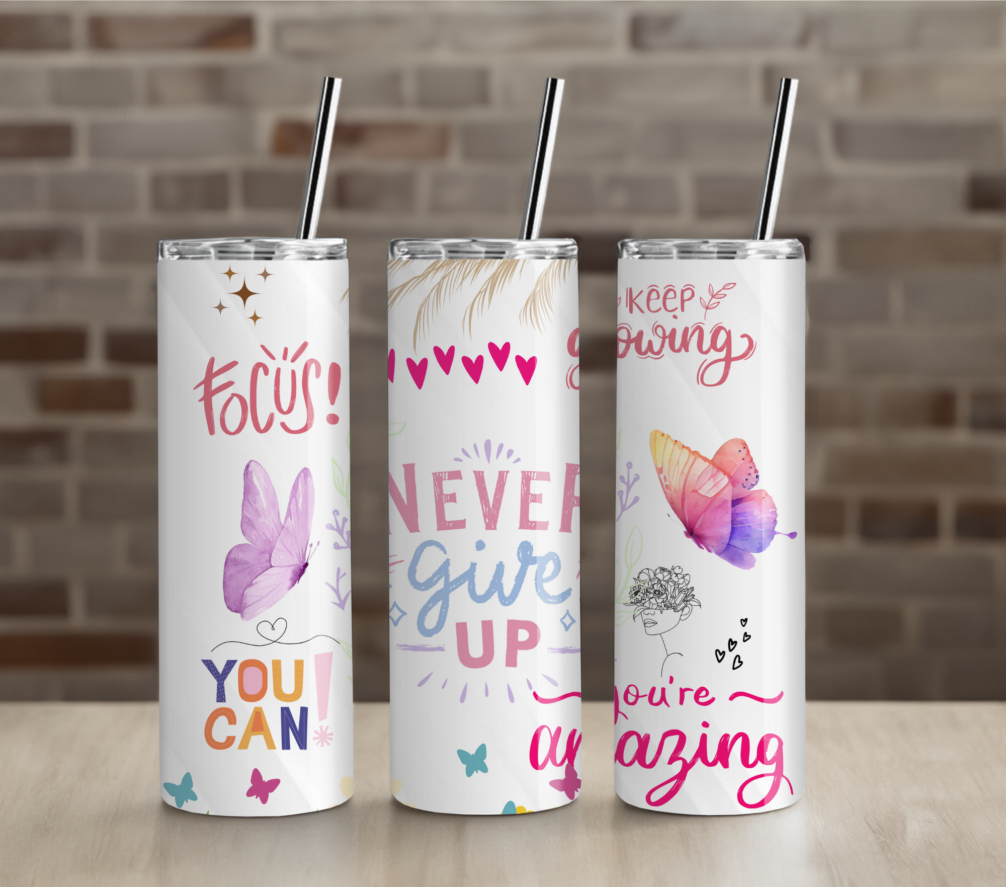 Classroom Rainbow Teacher Tumbler | Happy Teacher Quote Gift | 20oz Skinny Cup
