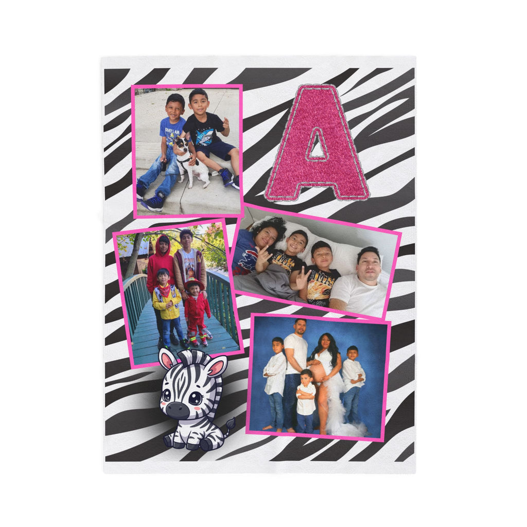 Photo Zebra Plush Blanket