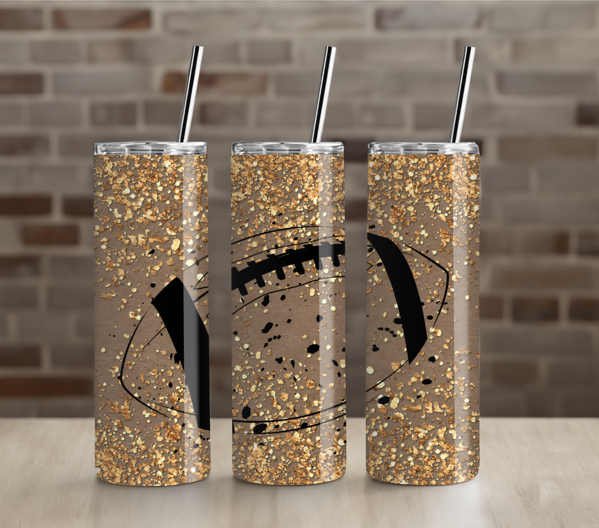 golden football glitter 20oz Tumbler Drinkware
