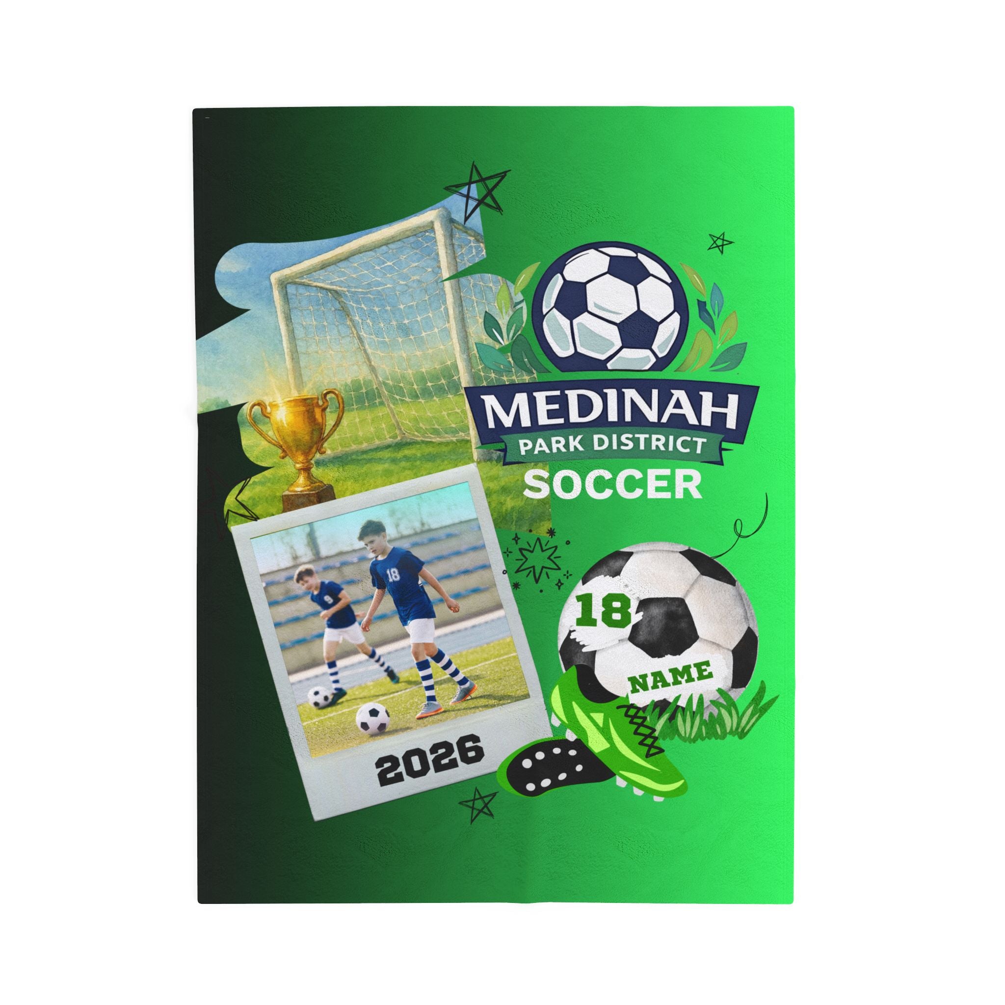 Soccer Design 5 (Green Black)