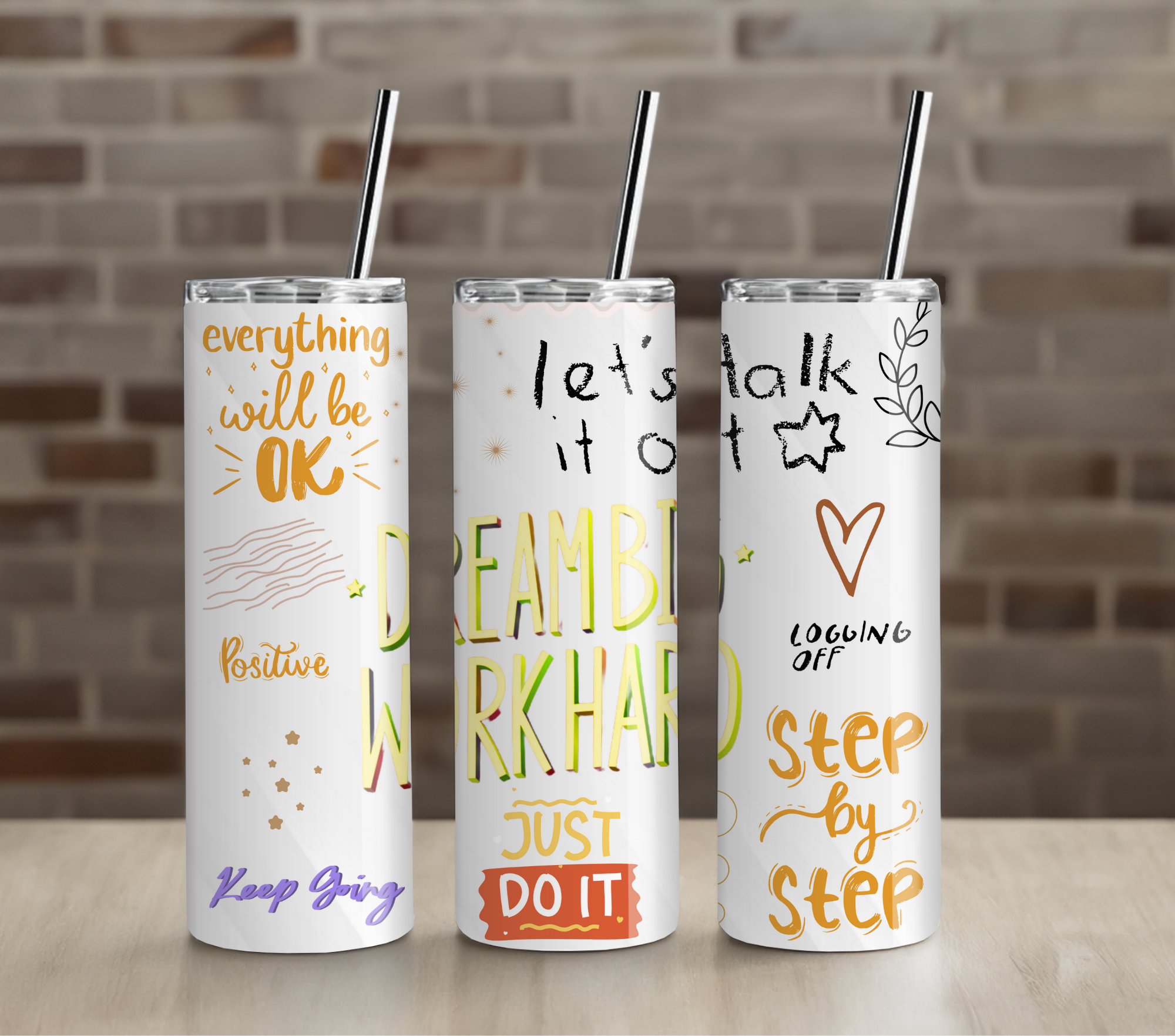 Teach Love Inspire Teacher Tumbler | Motivational Quote | 20oz Skinny Insulated Cup