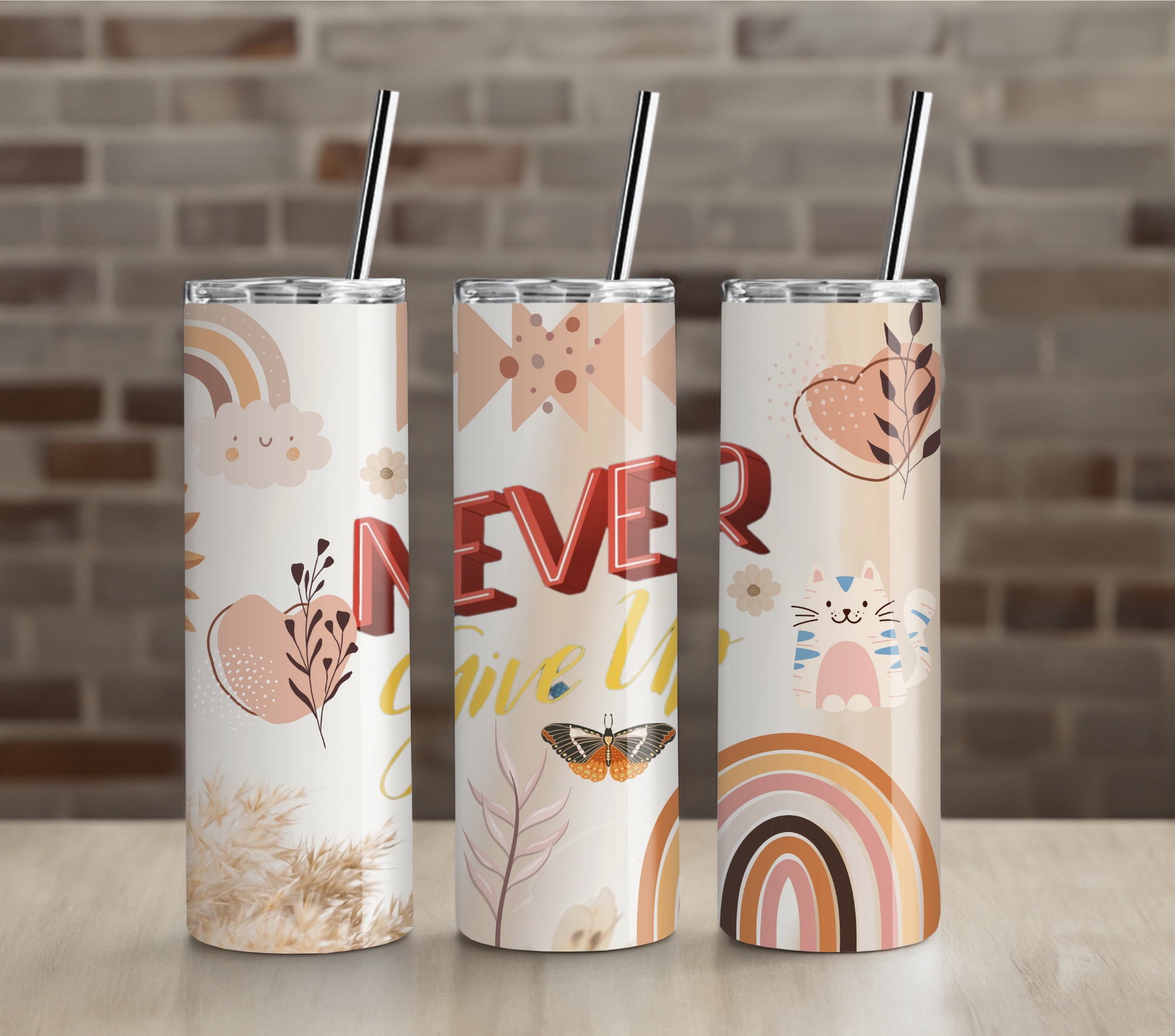 Teach Love Inspire Teacher Tumbler | Motivational Quote | 20oz Skinny Insulated Cup