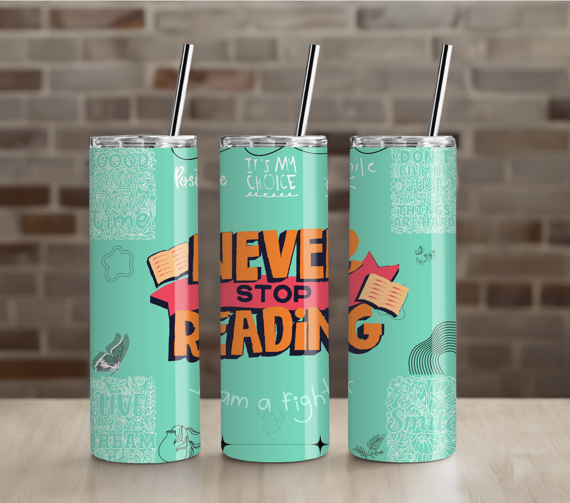 Teacher Life Tumbler | Inspirational Classroom Quote | 20oz Skinny Cup