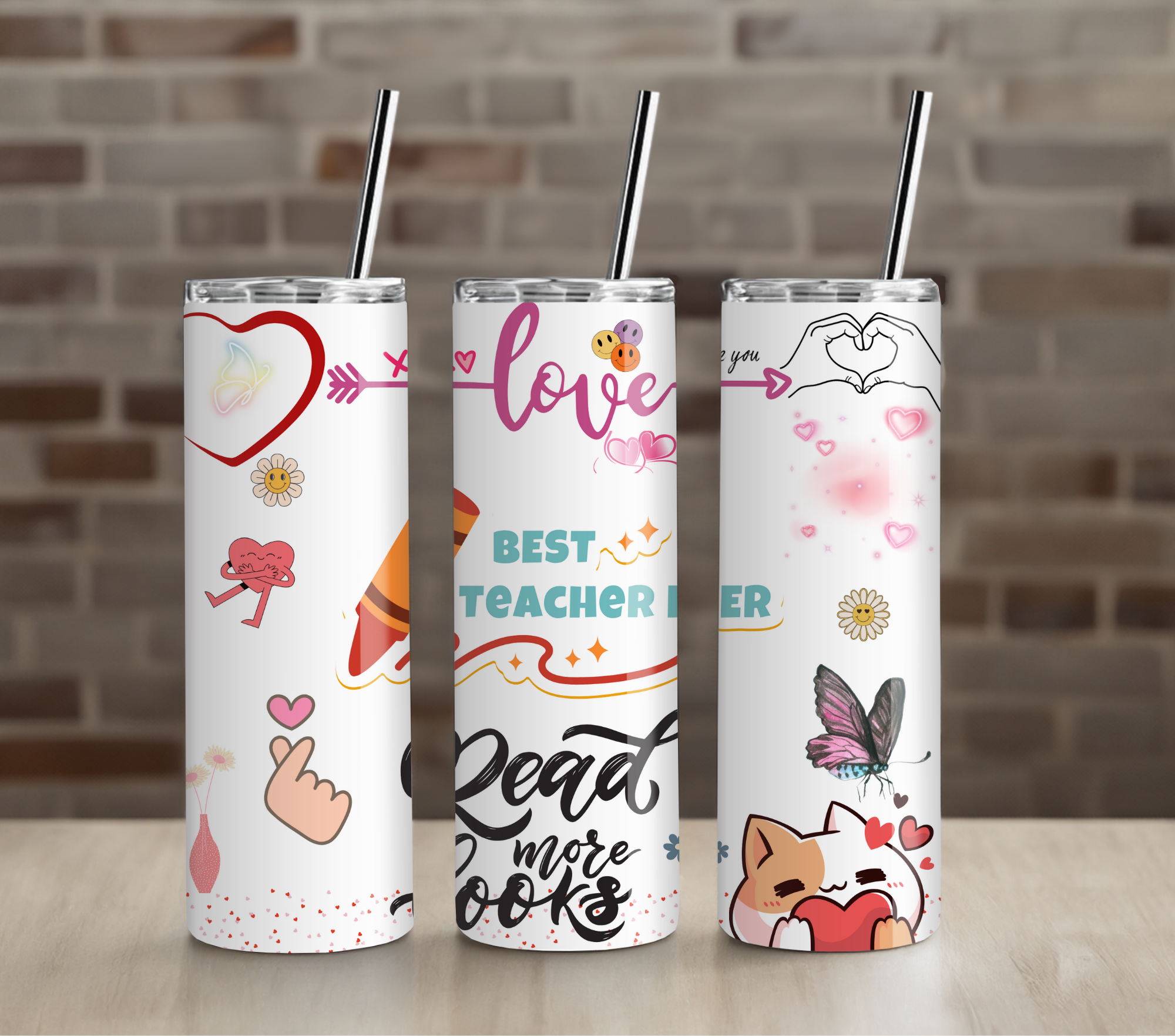 Best Teacher Ever Tumbler | Teacher Appreciation Gift | 20oz Skinny Stainless Steel Cup