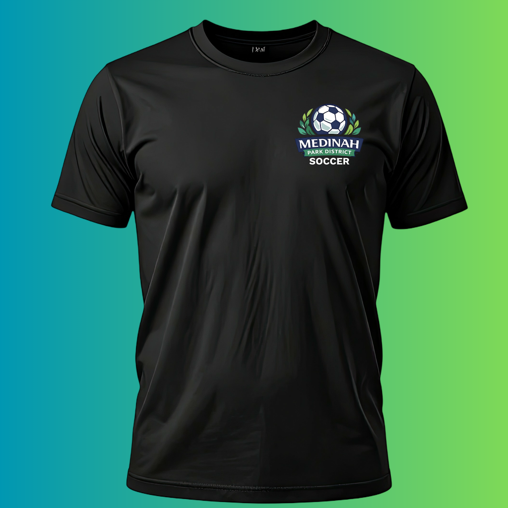 Adult T-Shirt Soccer Design 1 - 50% Cotton 50% Polyester