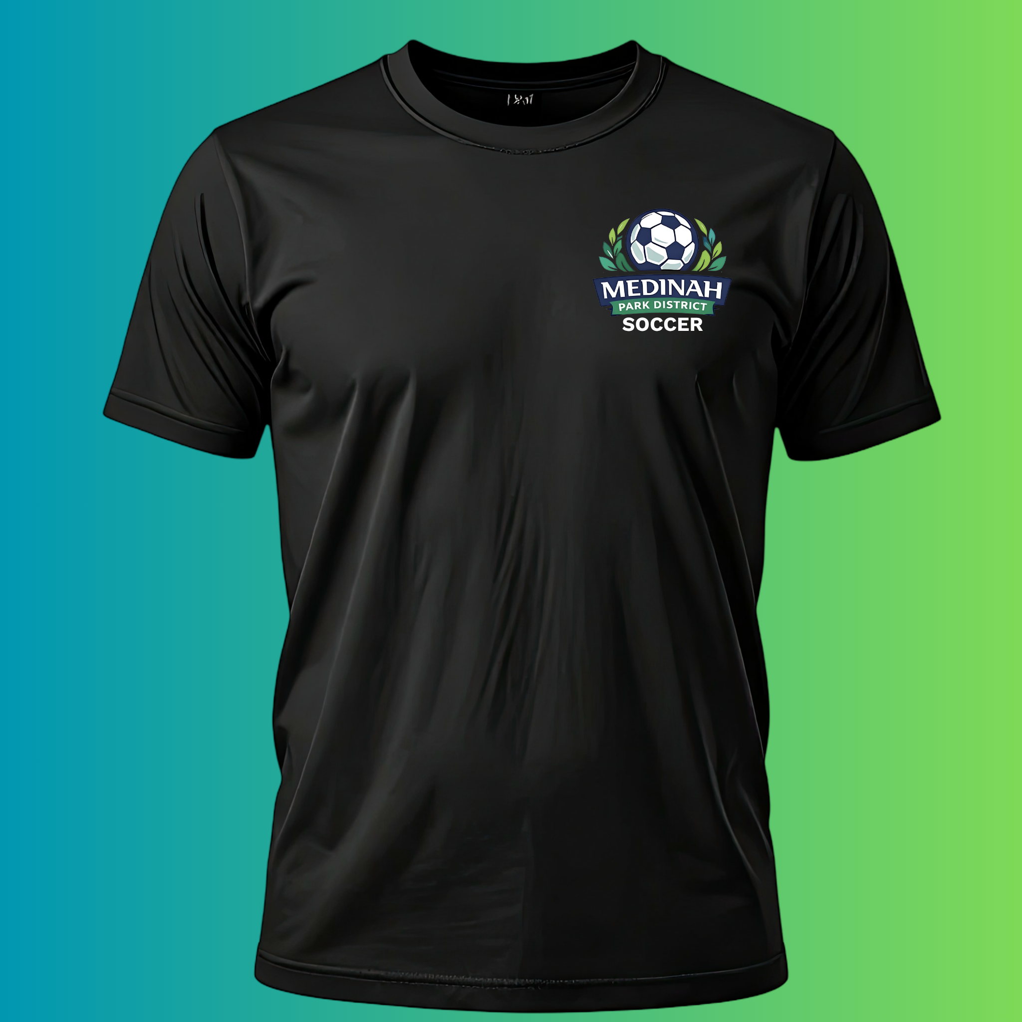 Adult T-Shirt Soccer Design 1 - 100% Polyester