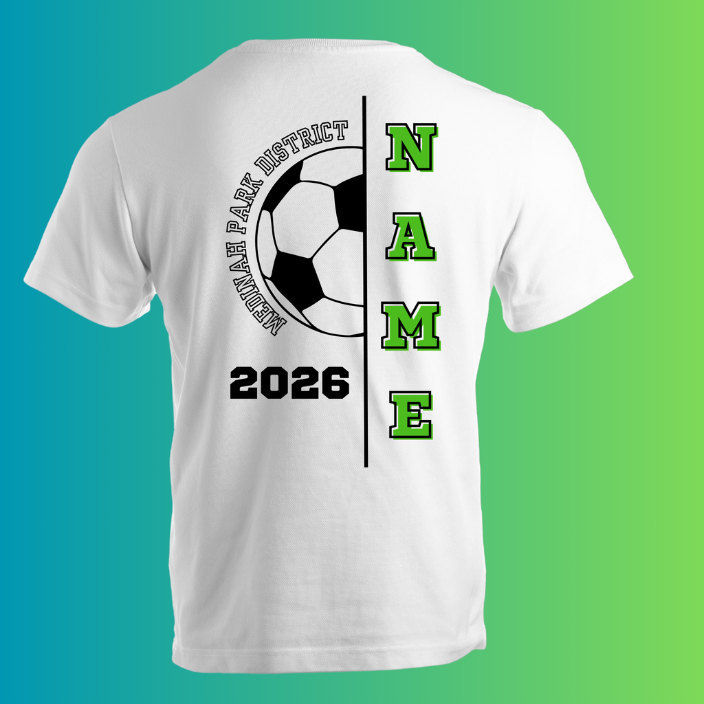 Adult T-Shirt Soccer Design 1 - 50% Cotton 50% Polyester