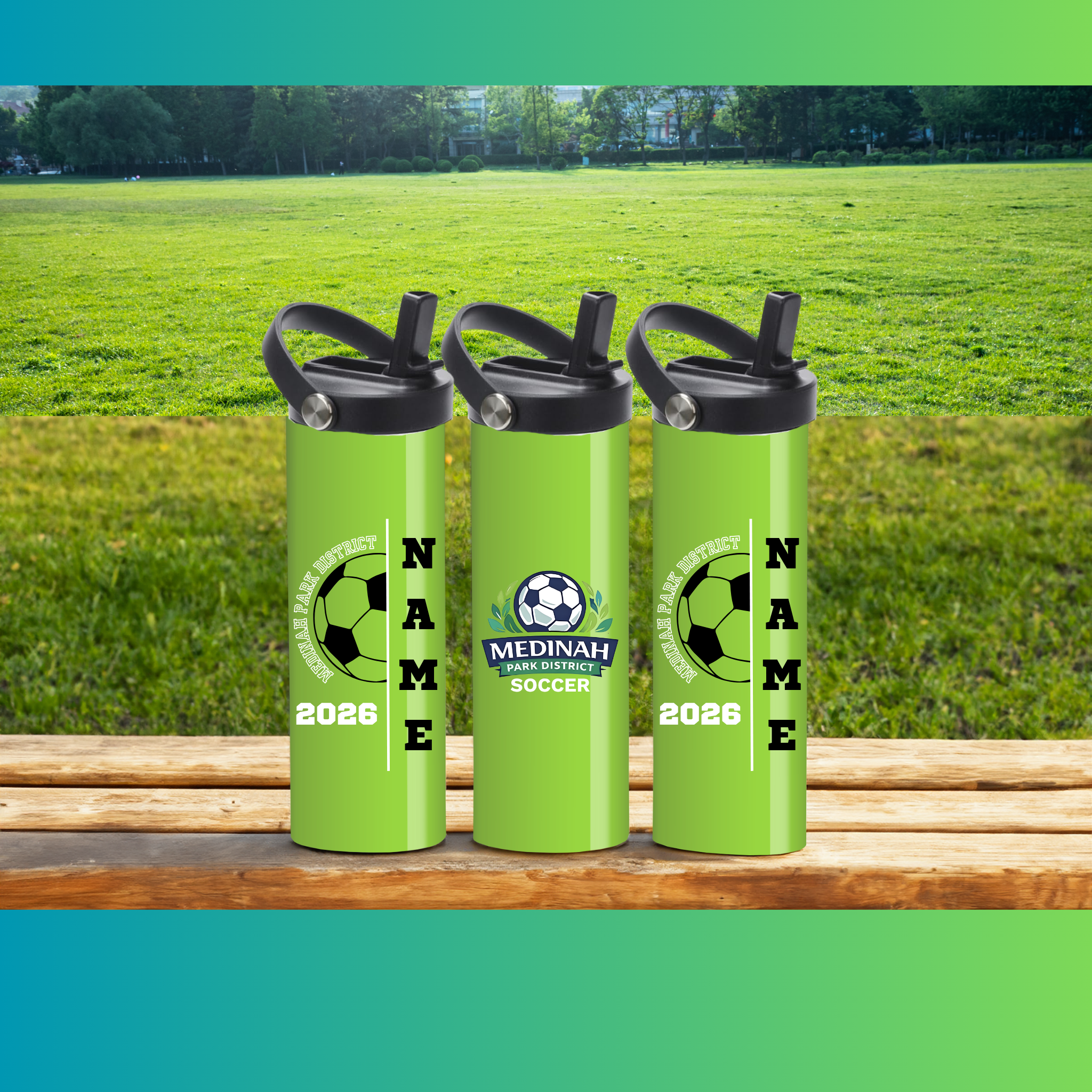 Soccer Design 11 - 20 oz Sport Water Bottle
