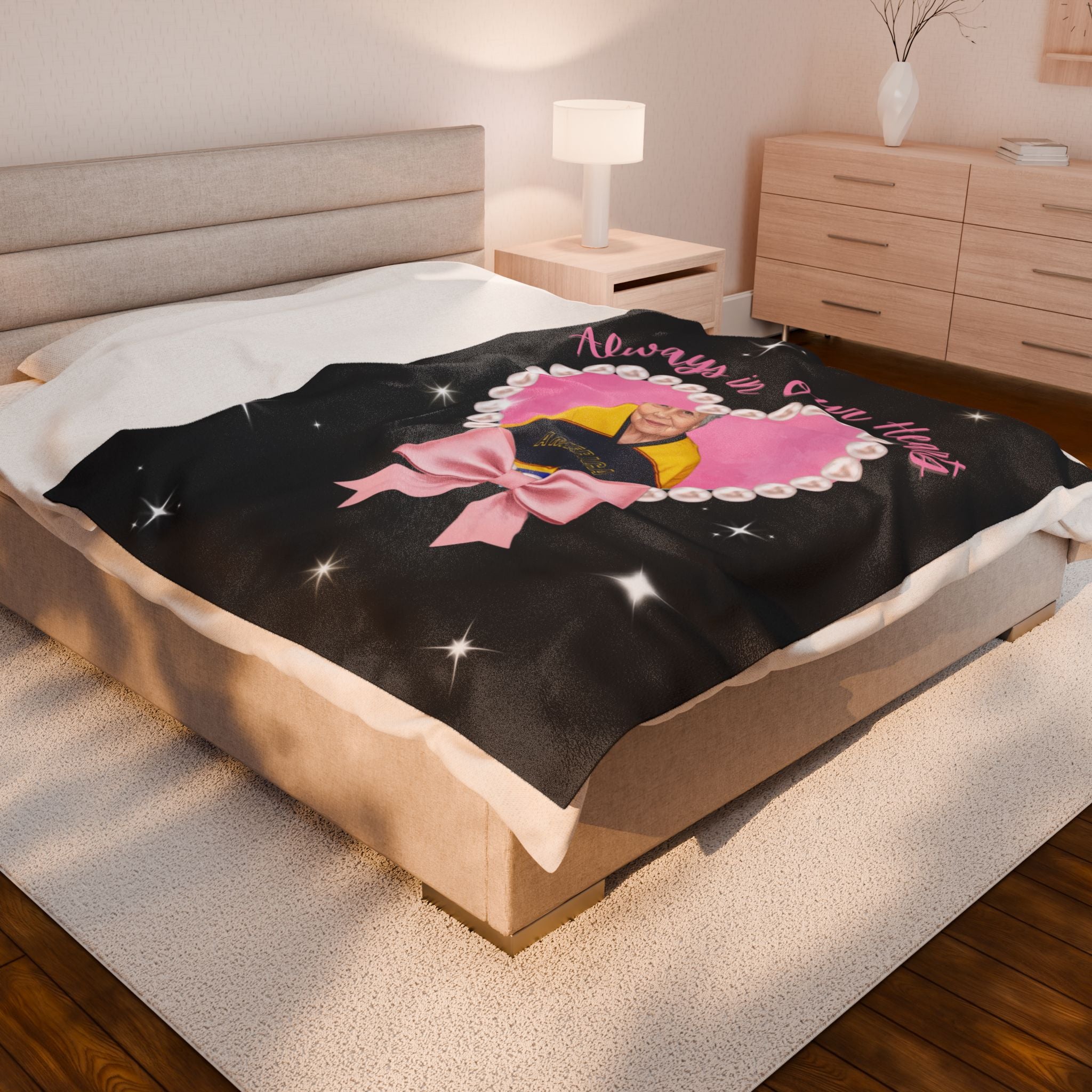 Always In Our Hearts Pearly Photo Blanket (1 Photos Max)