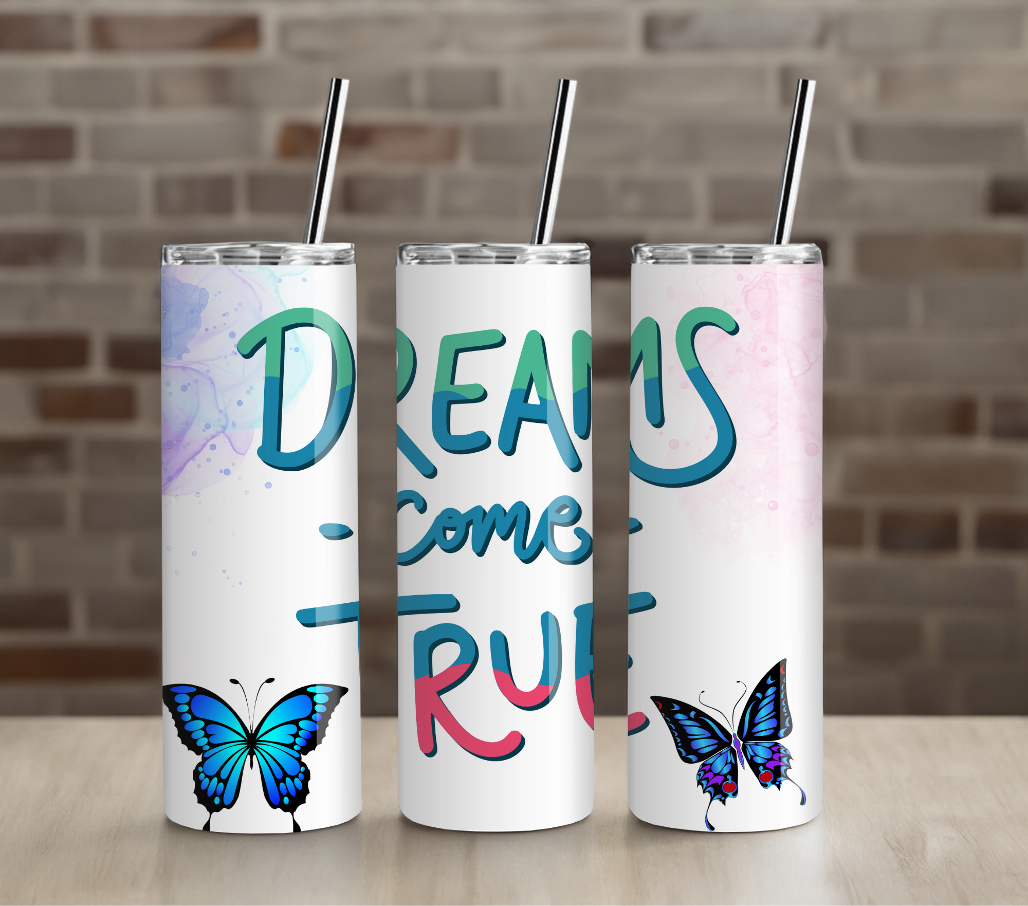 Butterfly Inspiration Teacher Tumbler | Uplifting Positive Quote | 20oz Skinny Cup