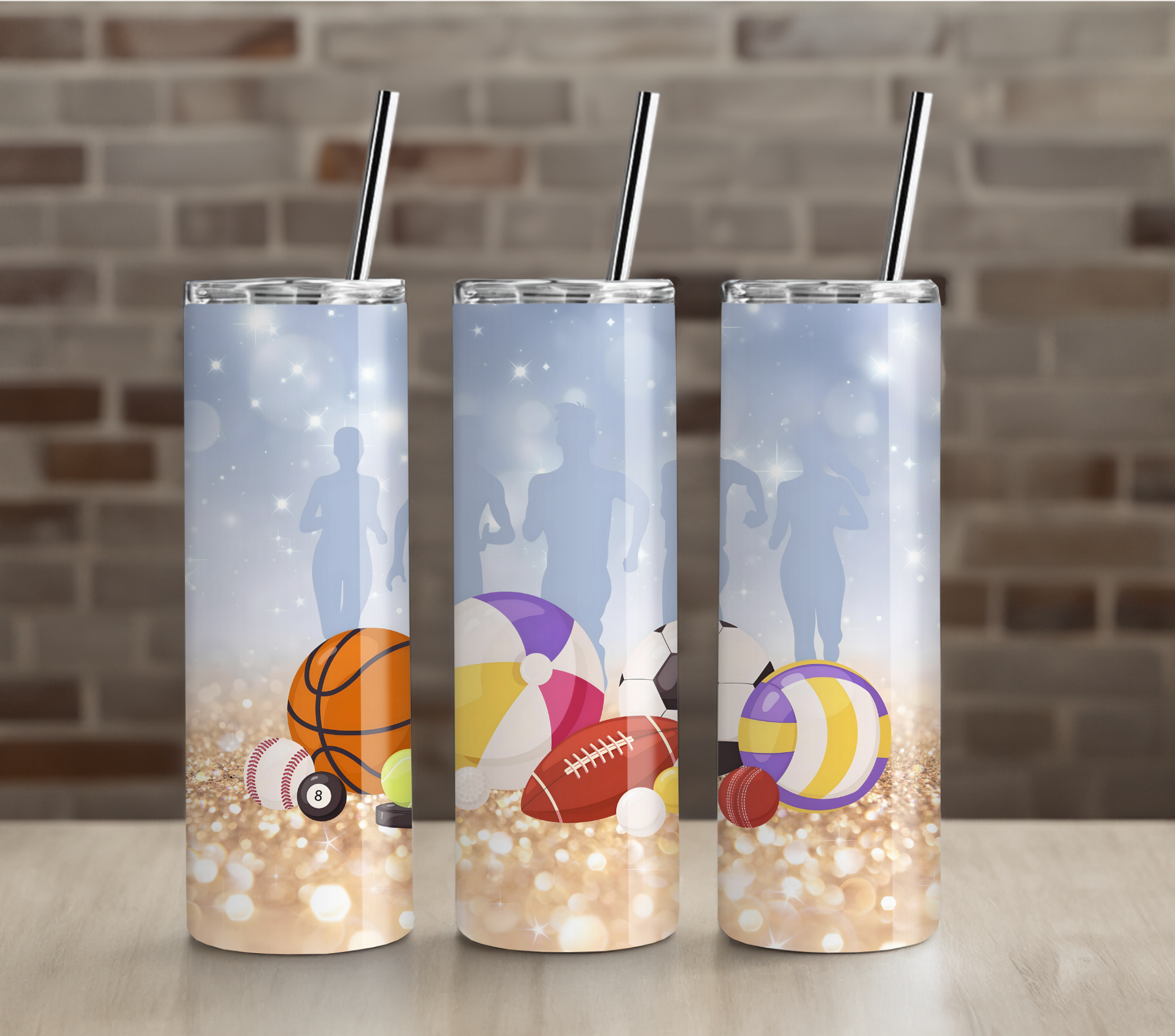 Neutral Sports Symbol Sketch Wrap 20oz Tumbler Drinkware