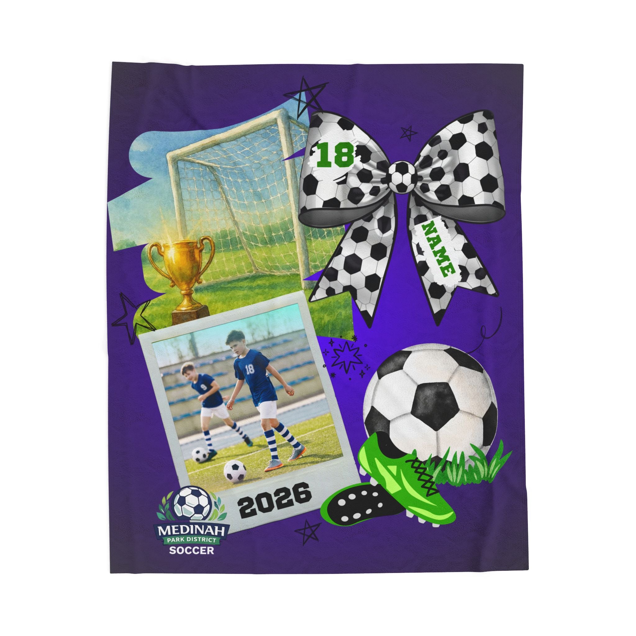Soccer Design 3 (Blue Black)