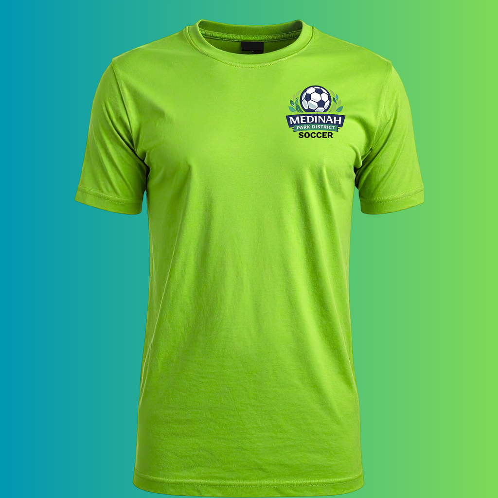 Adult T-Shirt Soccer Design 1 - 50% Cotton 50% Polyester