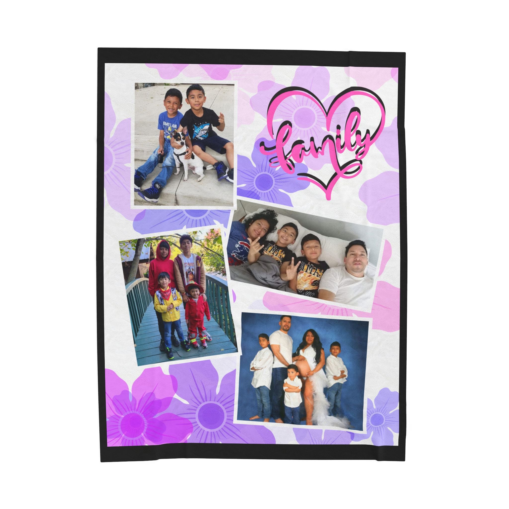 Personalized Photo Family Blanket