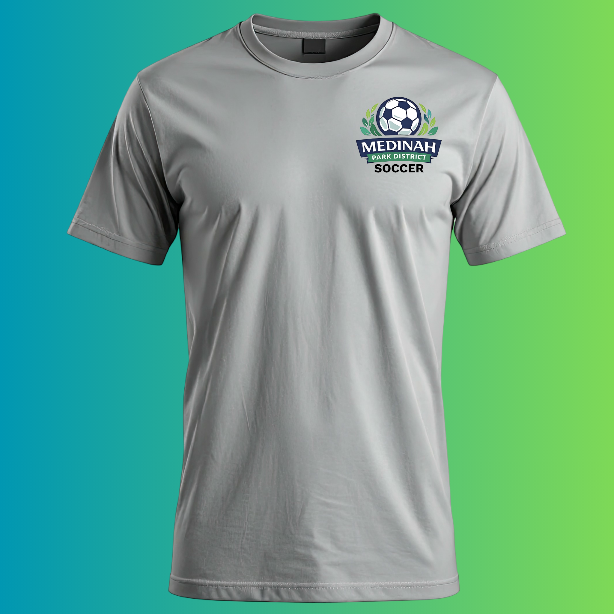 Adult T-Shirt Soccer Design 1 - 100% Polyester