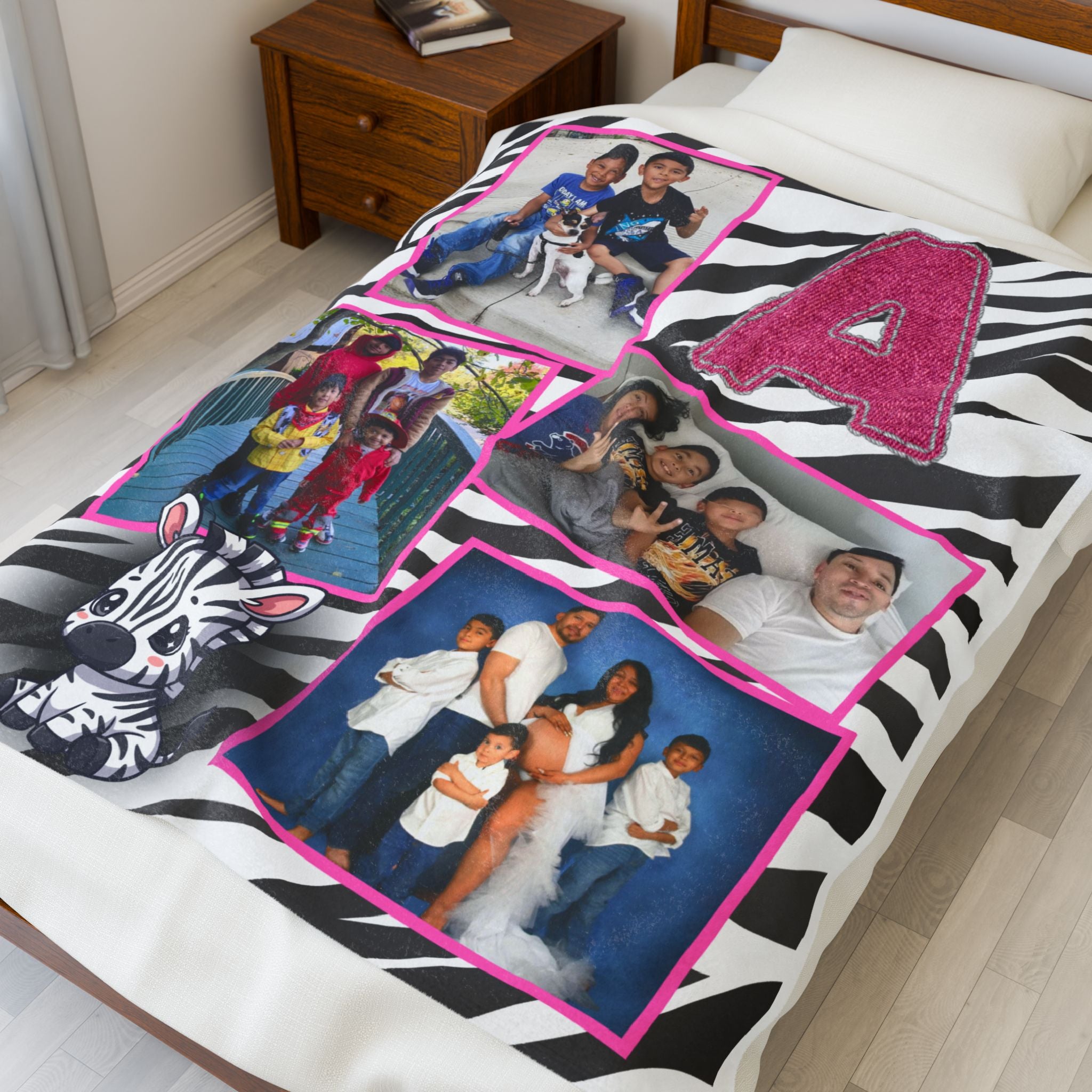 Photo Zebra Plush Blanket