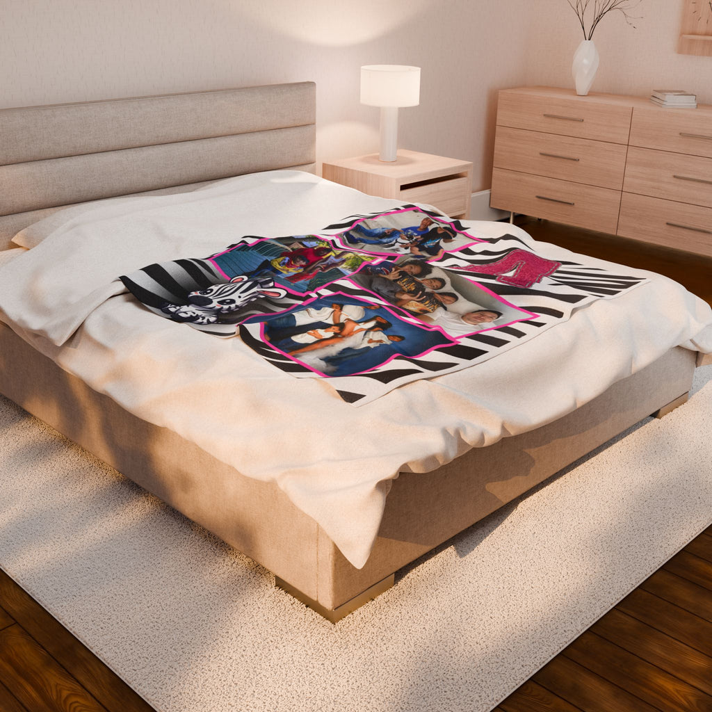 Photo Zebra Plush Blanket
