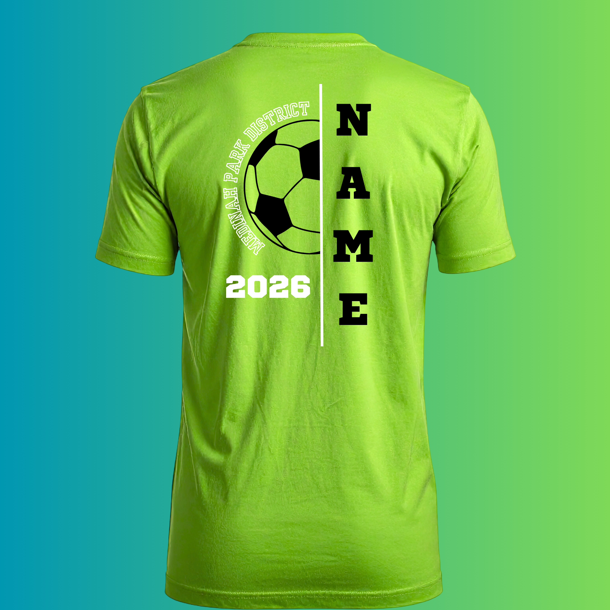 Adult T-Shirt Soccer Design 1 - 100% Polyester