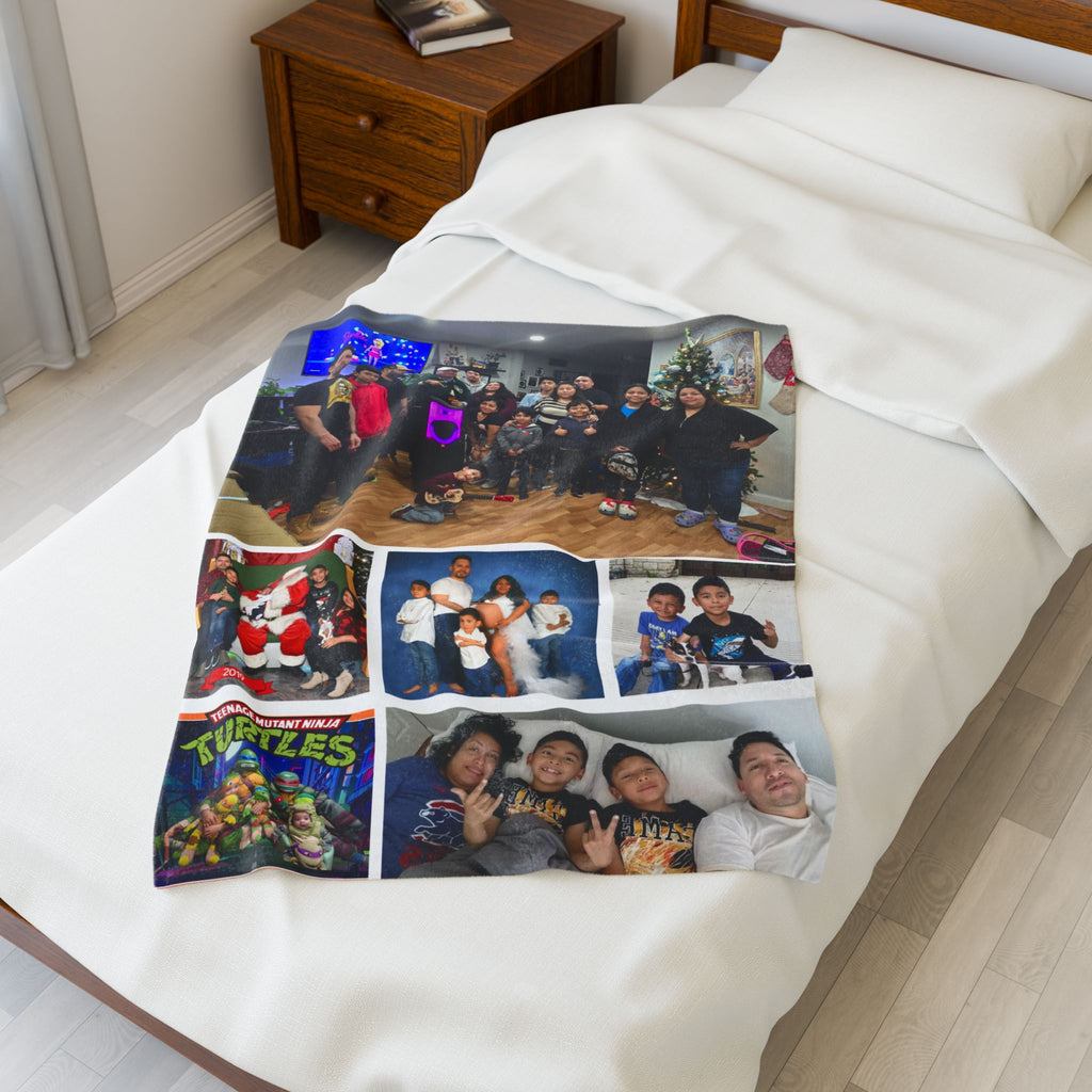 Family Multiple Photo Blanket (12 Photos Max Reccommended)