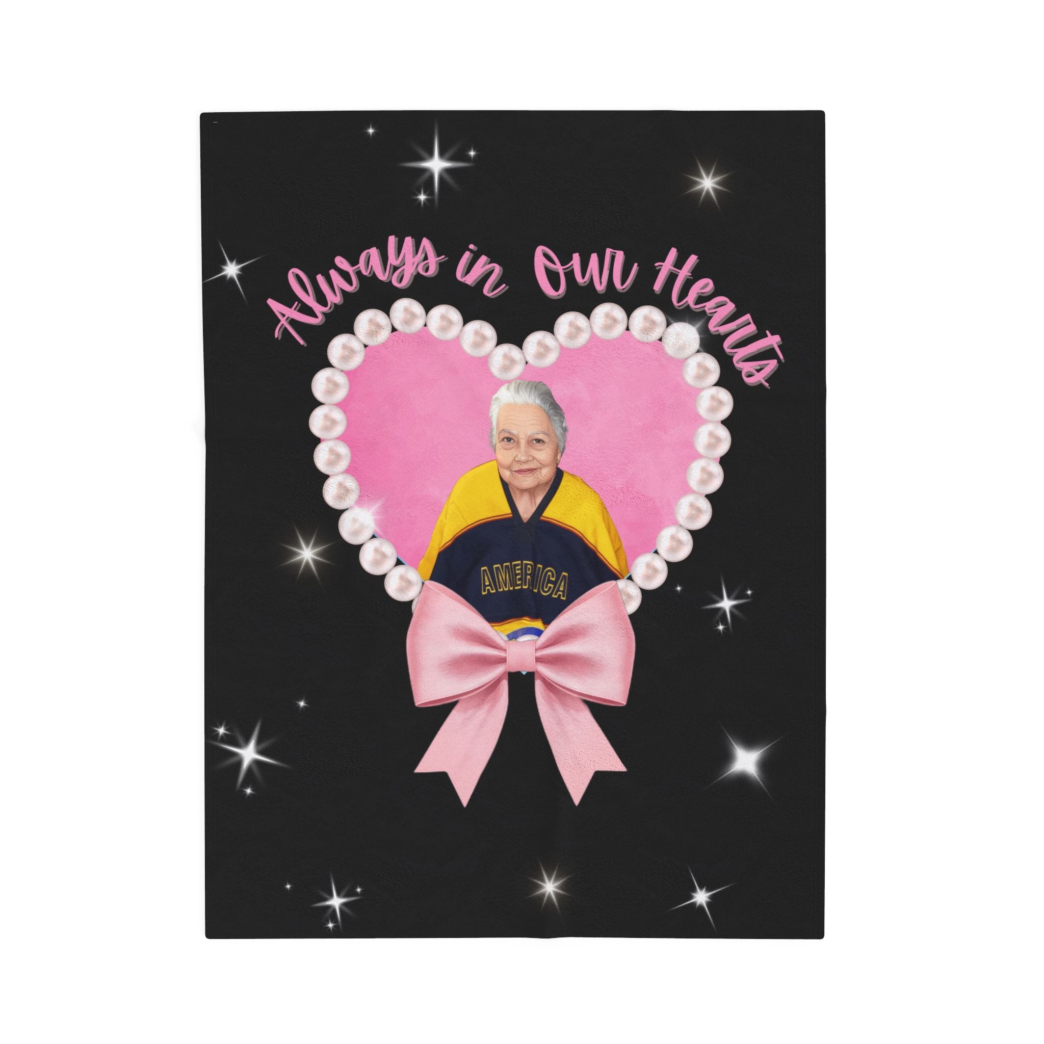 Always In Our Hearts Pearly Photo Blanket (1 Photos Max)