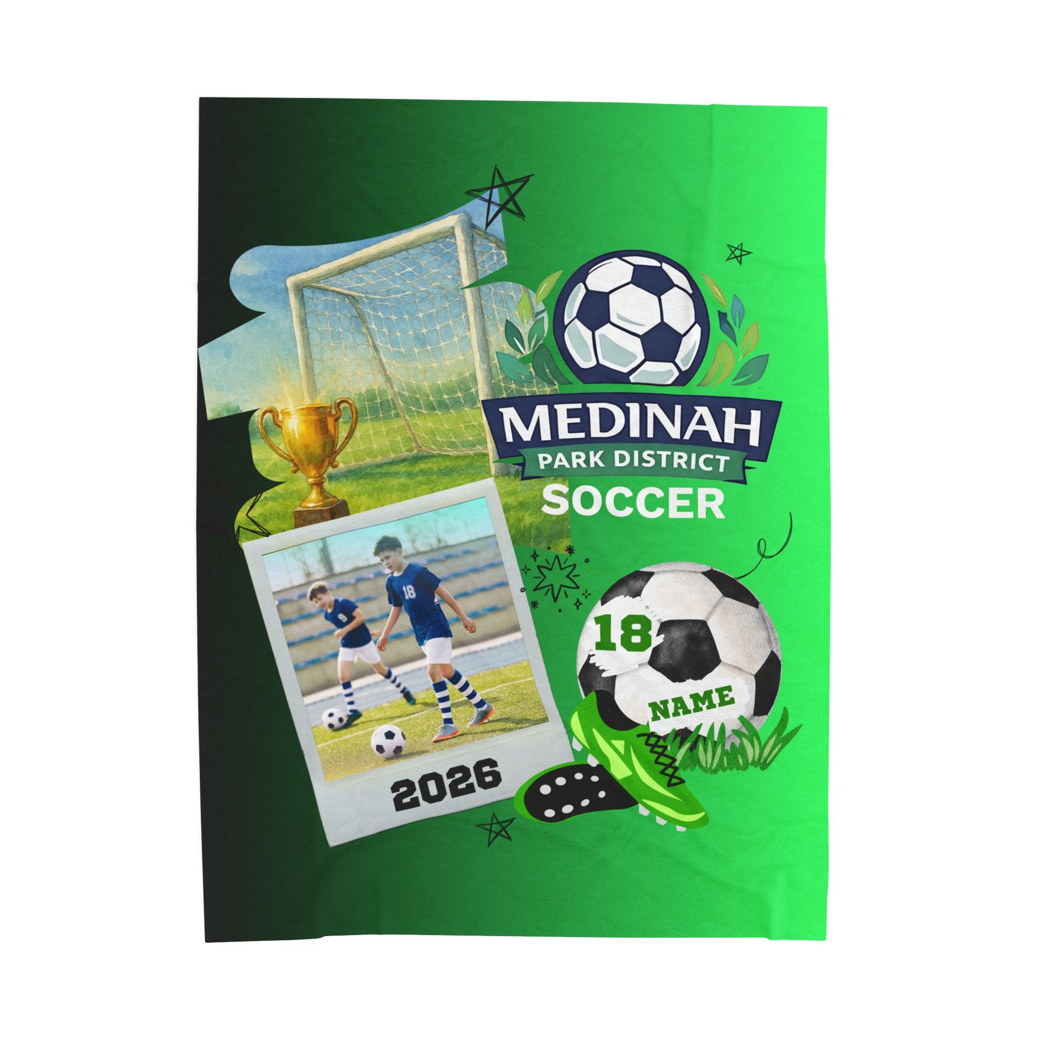 Soccer Design 5 (Green Black)