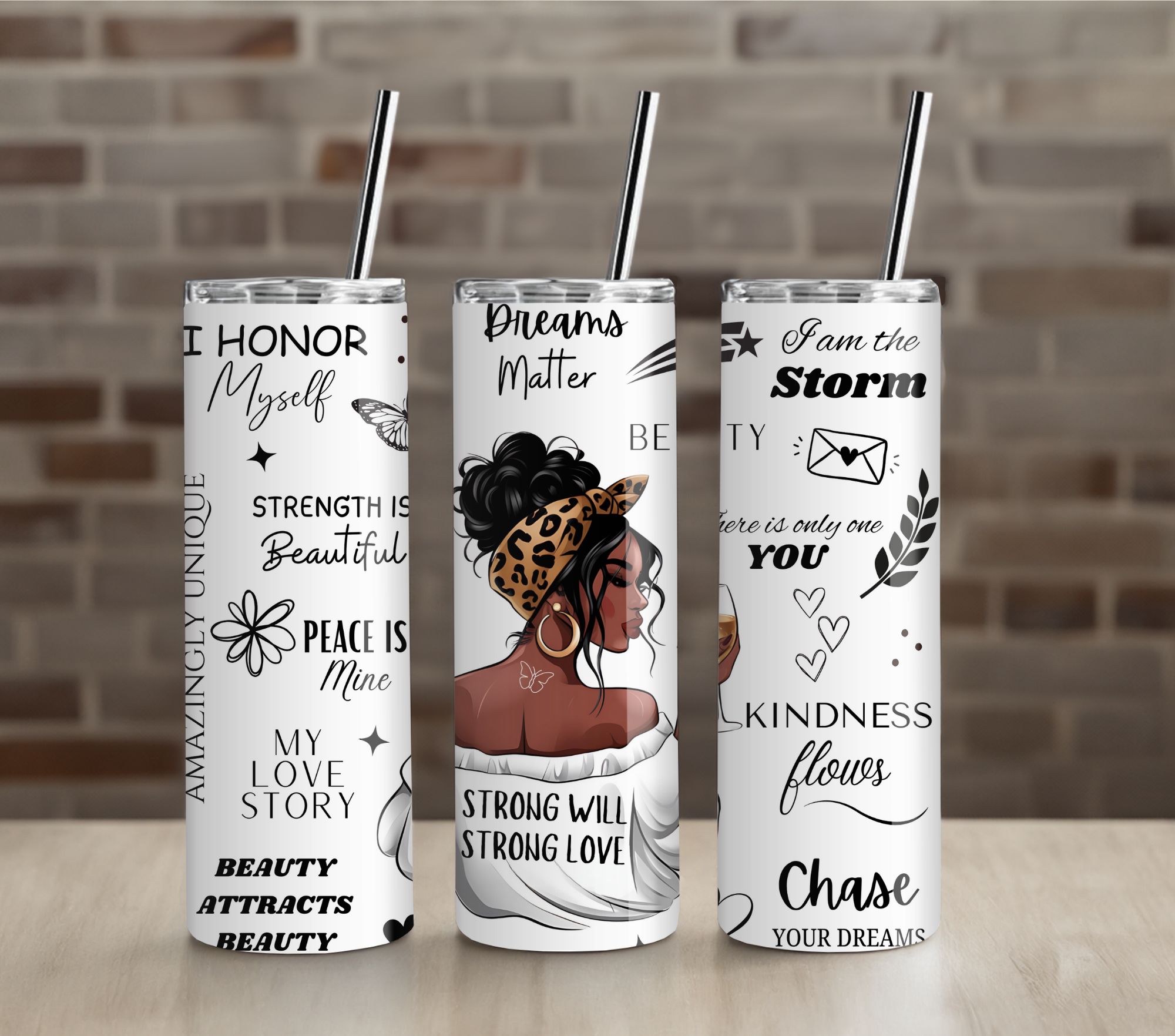 Leaders Mothers Empowerers Tumbler | Strong Woman Motivation | 20oz Skinny Insulated Cup
