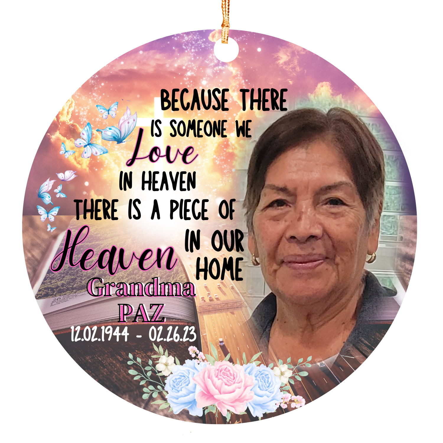 Personalized Memorial Photo Ornament | Ornamento de Recuerdo